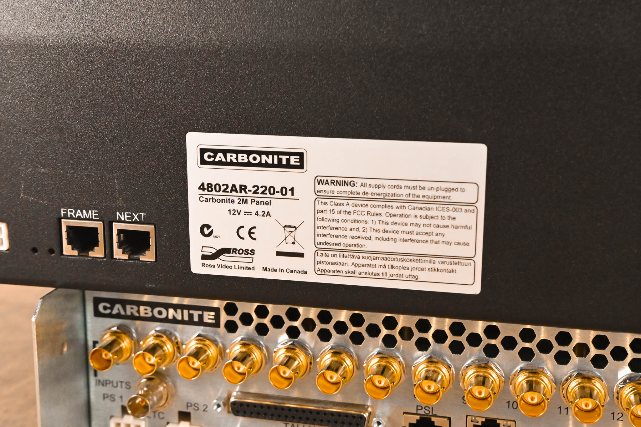 Ross Carbonite+ Frame 1 M/E Video Switcher with Carbonite 2M Panel