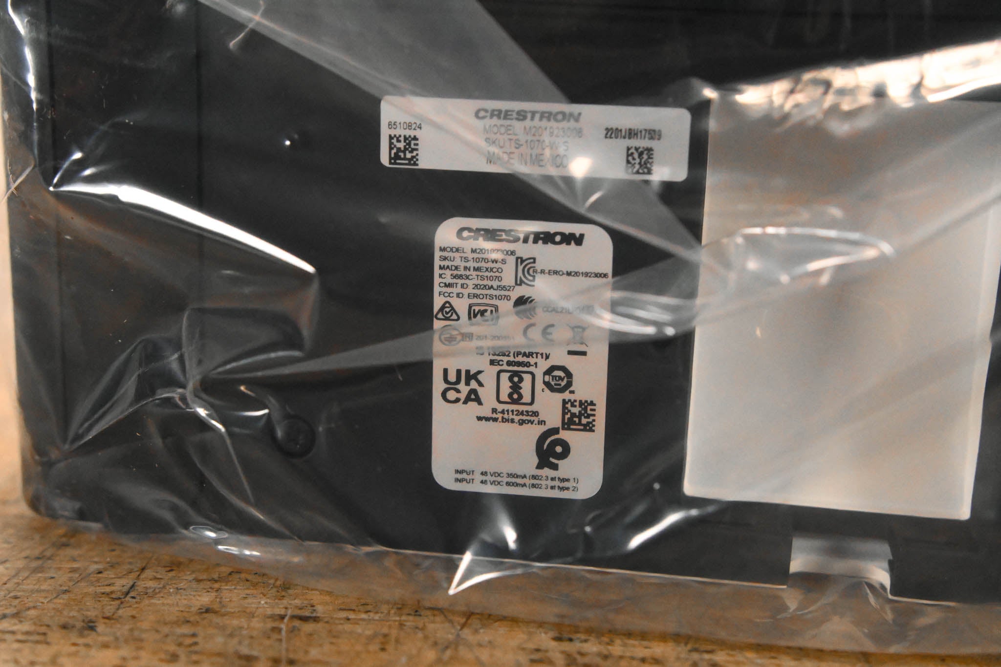 Crestron TS-1070-W-S 10.1” Table Top White Touch Screen