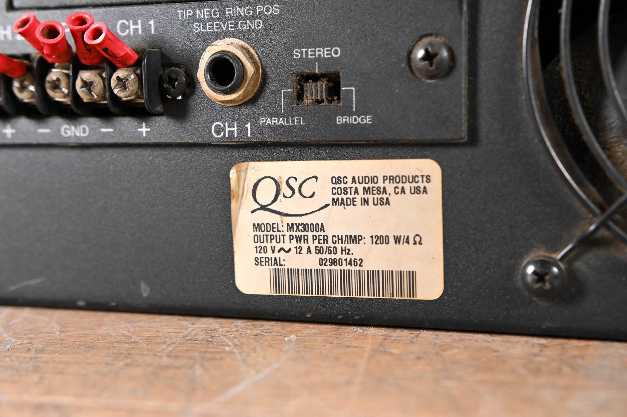 QSC MX 3000a 2-Channel Power Amplifier