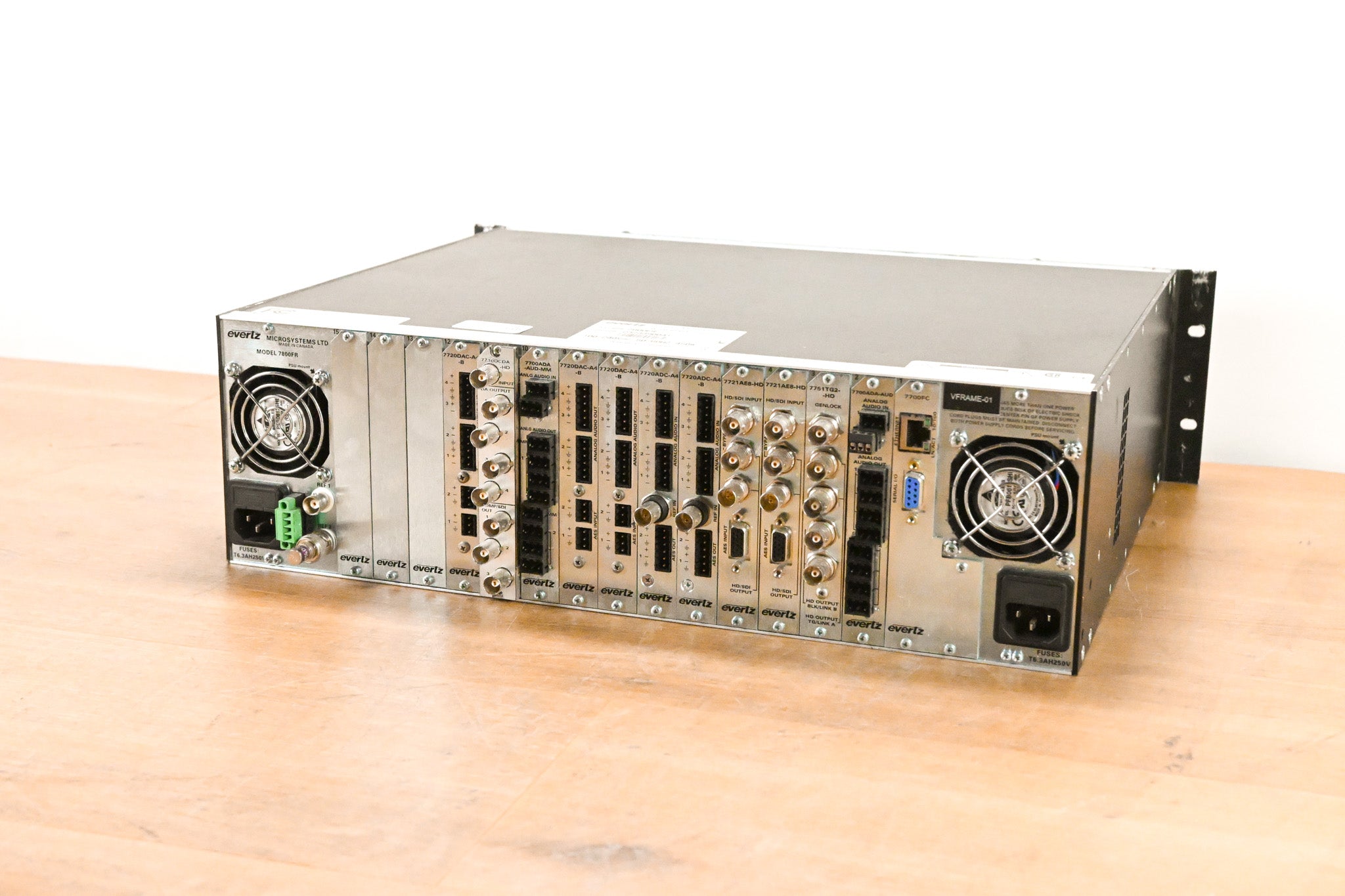 Evertz 7800FR 3RU Rackmount MultiFrame with Cards