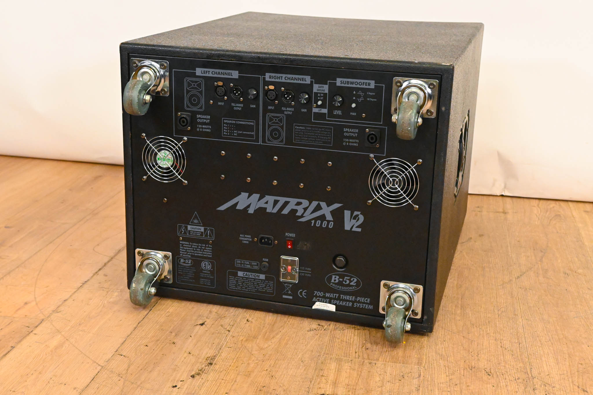 B-52 Matrix 1000-V2 15" Active Subwoofer