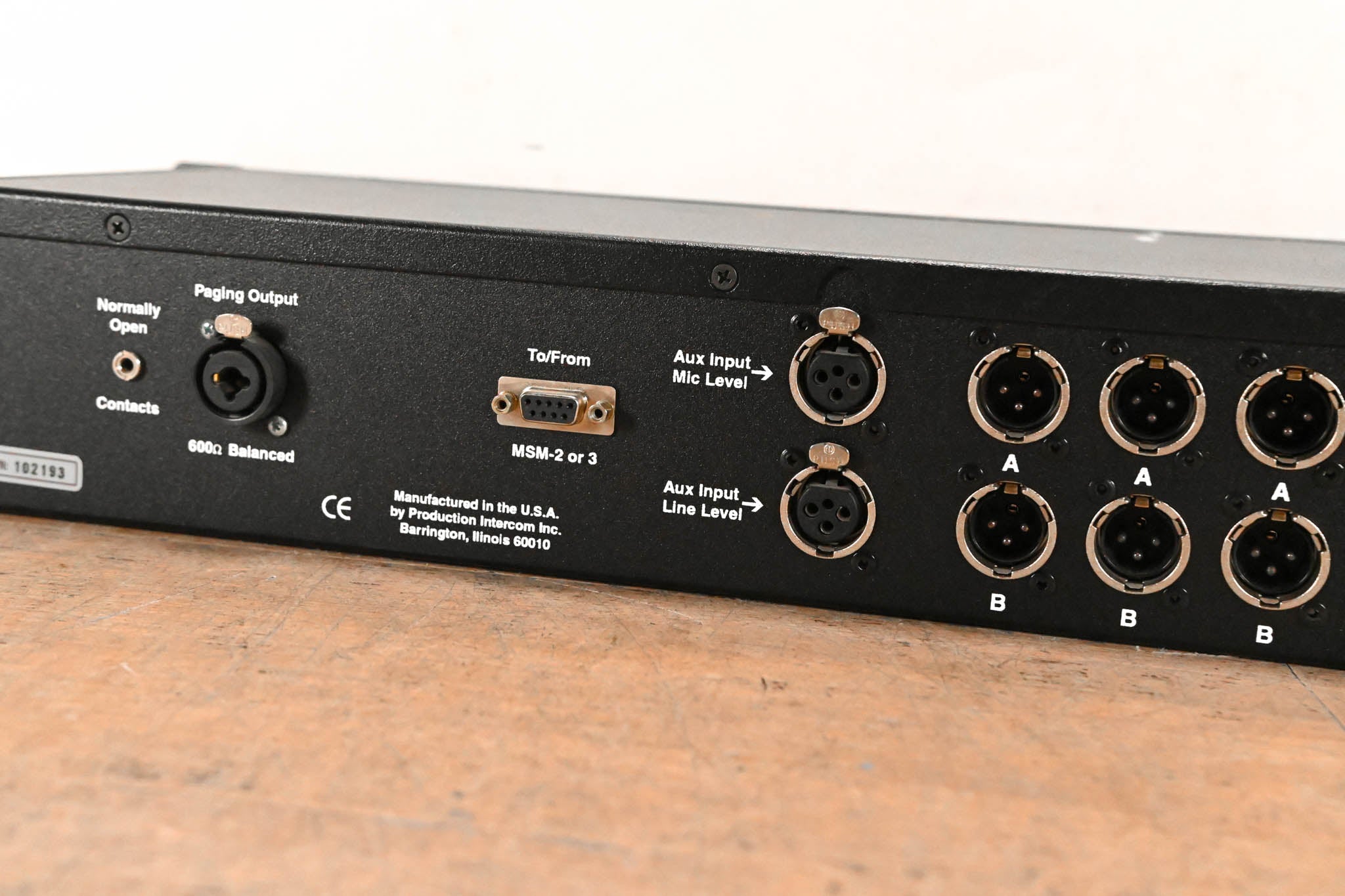 Production Intercom MS-200 2-Channel Master Station (NO POWER SUPPLY)