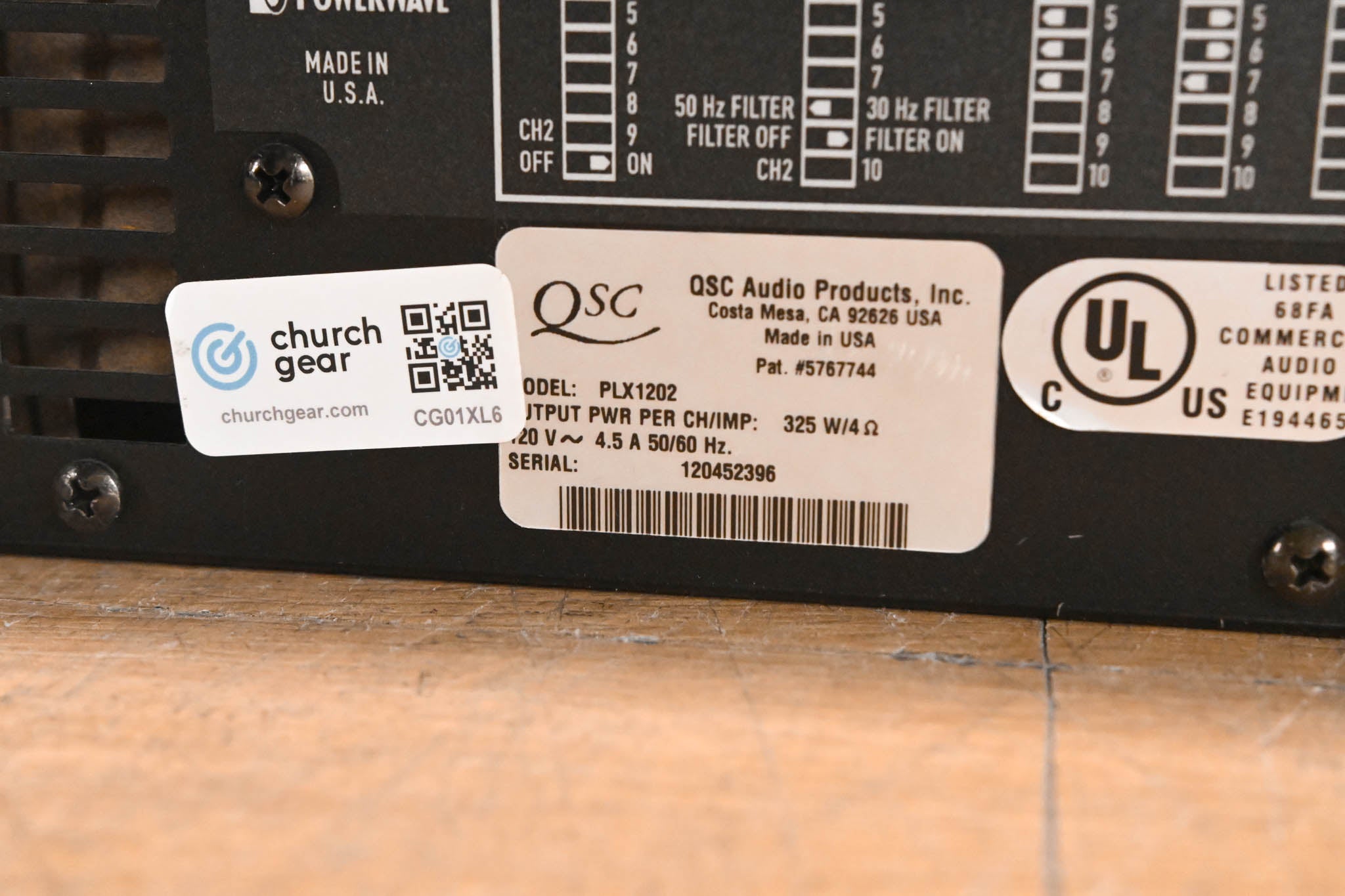 QSC PLX1202 2-Channel Power Amplifier