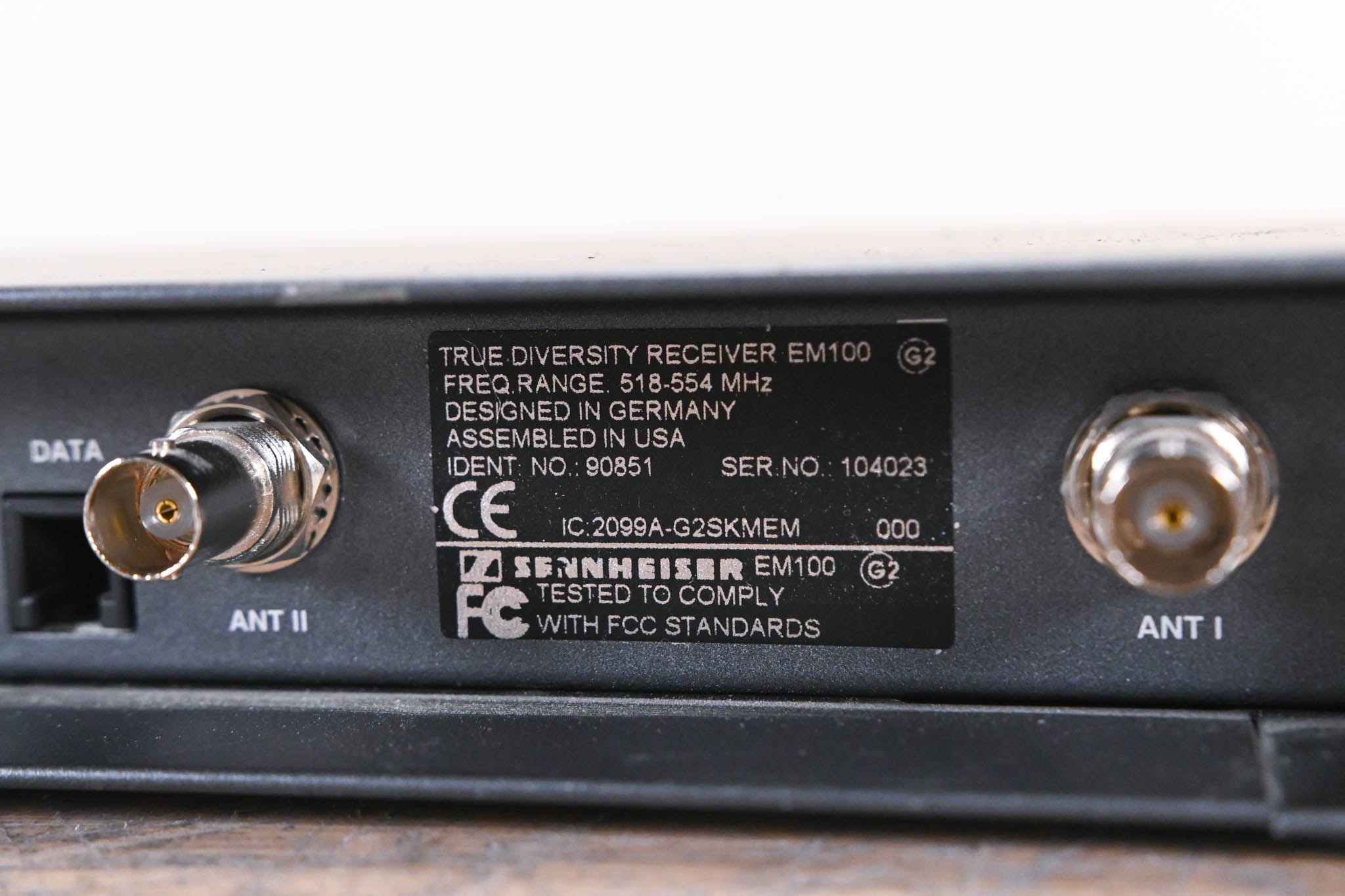 Sennheiser EM 100 G2 Wireless Receiver - 518-554 MHz (NO POWER SUPPLY)