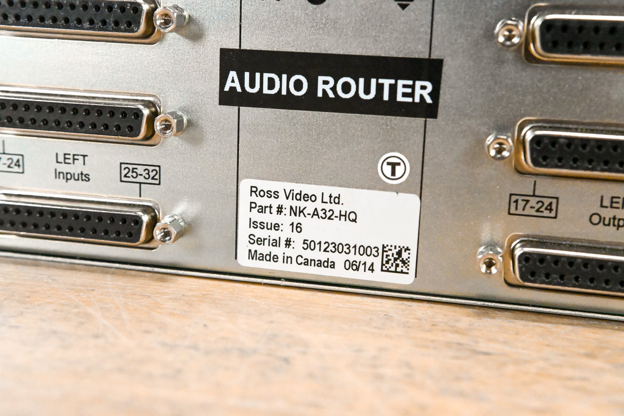 Ross NK-A32-HQ 32x32 Stereo Analog Audio Router (NO POWER SUPPLY)