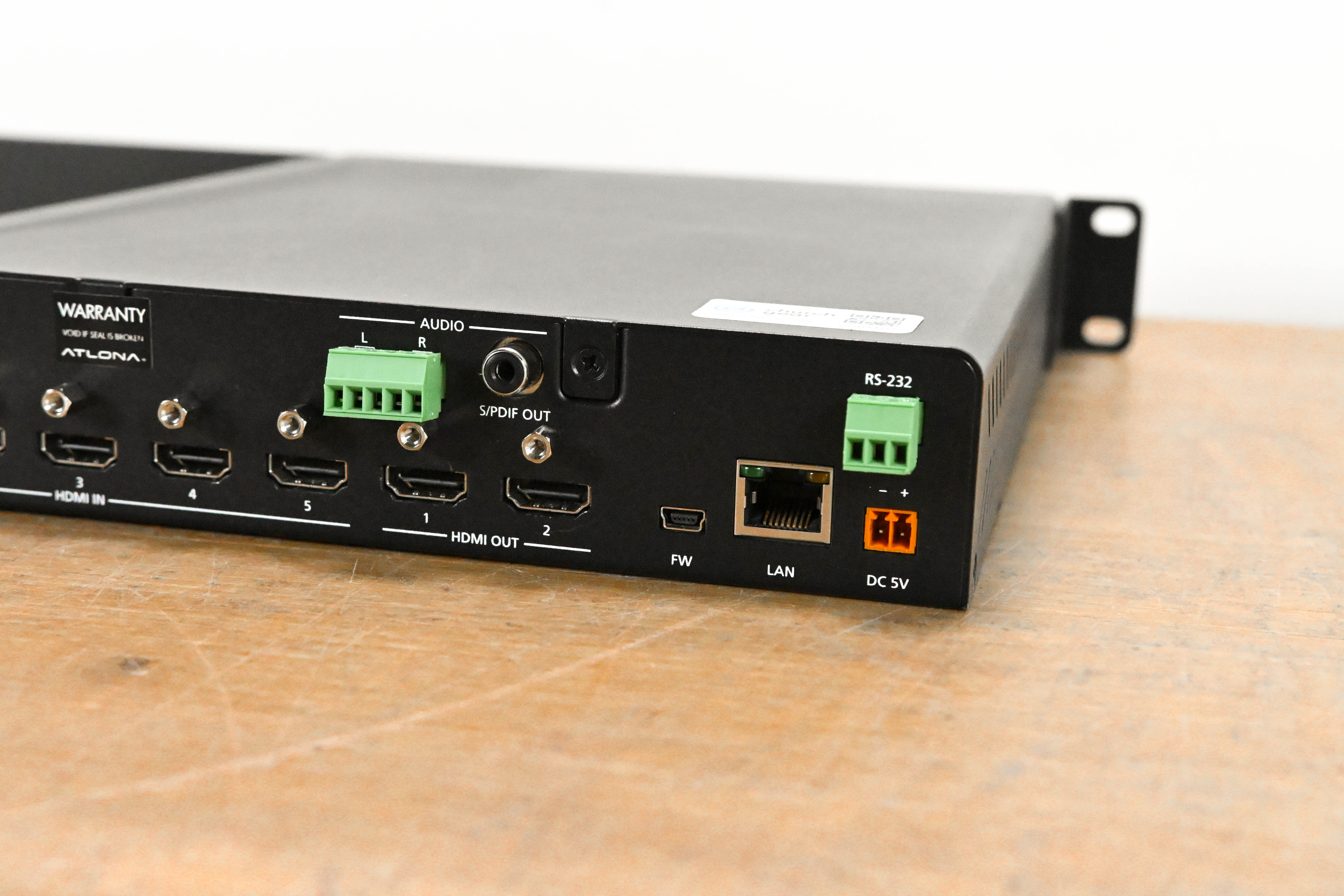 Atlona AT-UHD-SW-52 5x2 HDMI Switcher with Control (NO POWER SUPPLY)
