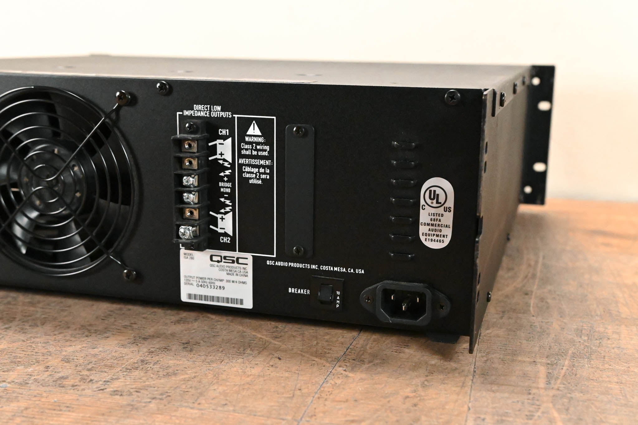 QSC ISA280 2-Channel Installation Power Amplifier