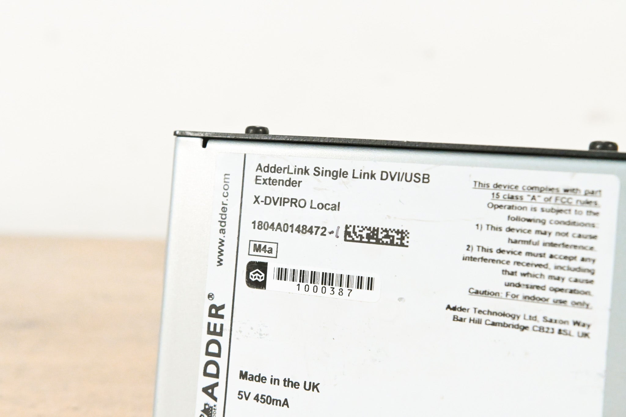 Adder AdderLink X-DVIPRO Local Module (NO POWER SUPPLY)