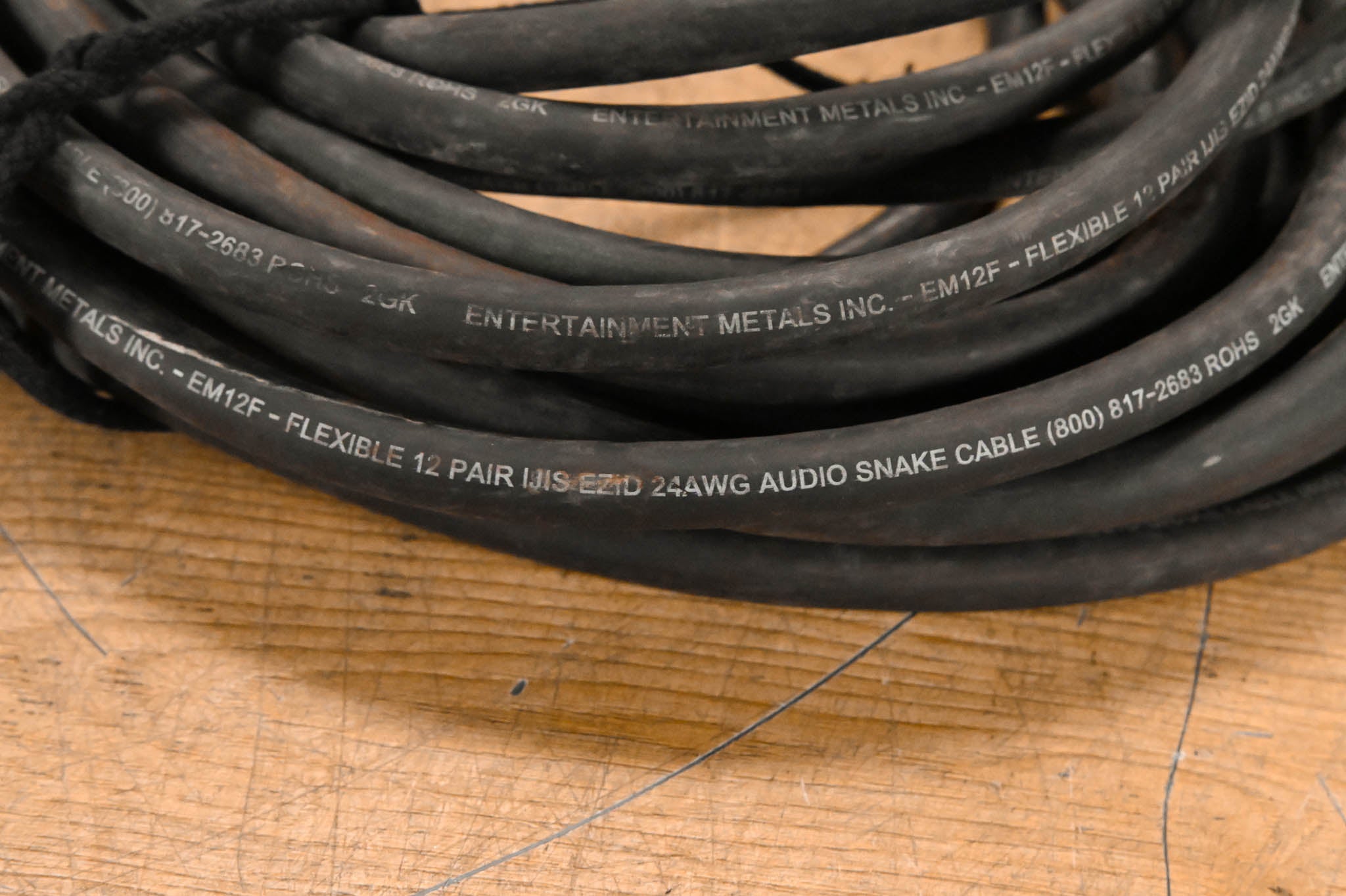 Unbranded DT-12 Female 37-Pin Connector to (12x)XLRM Cable - 50ft