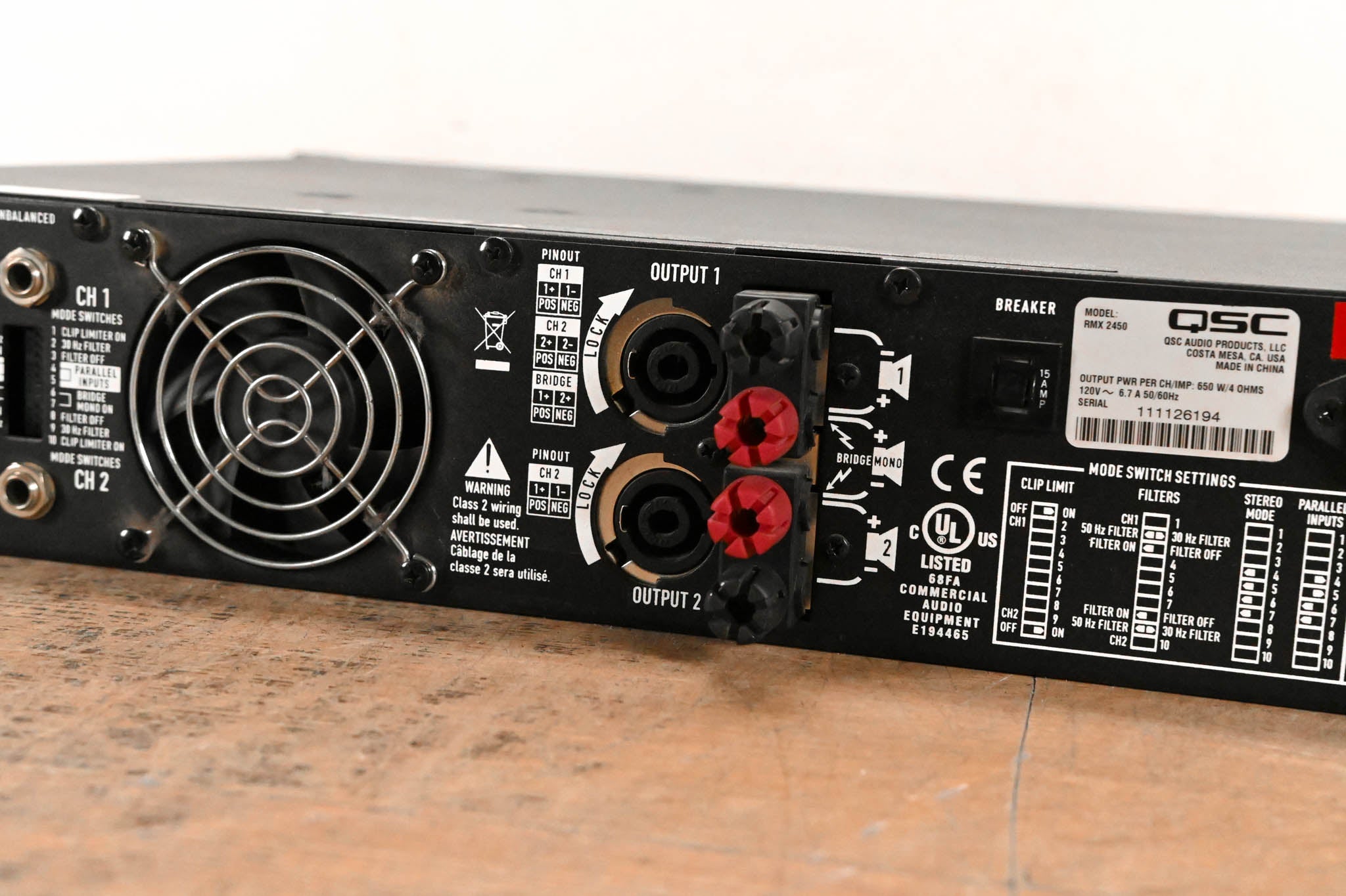 QSC RMX2450 2-Channel Power Amplifier