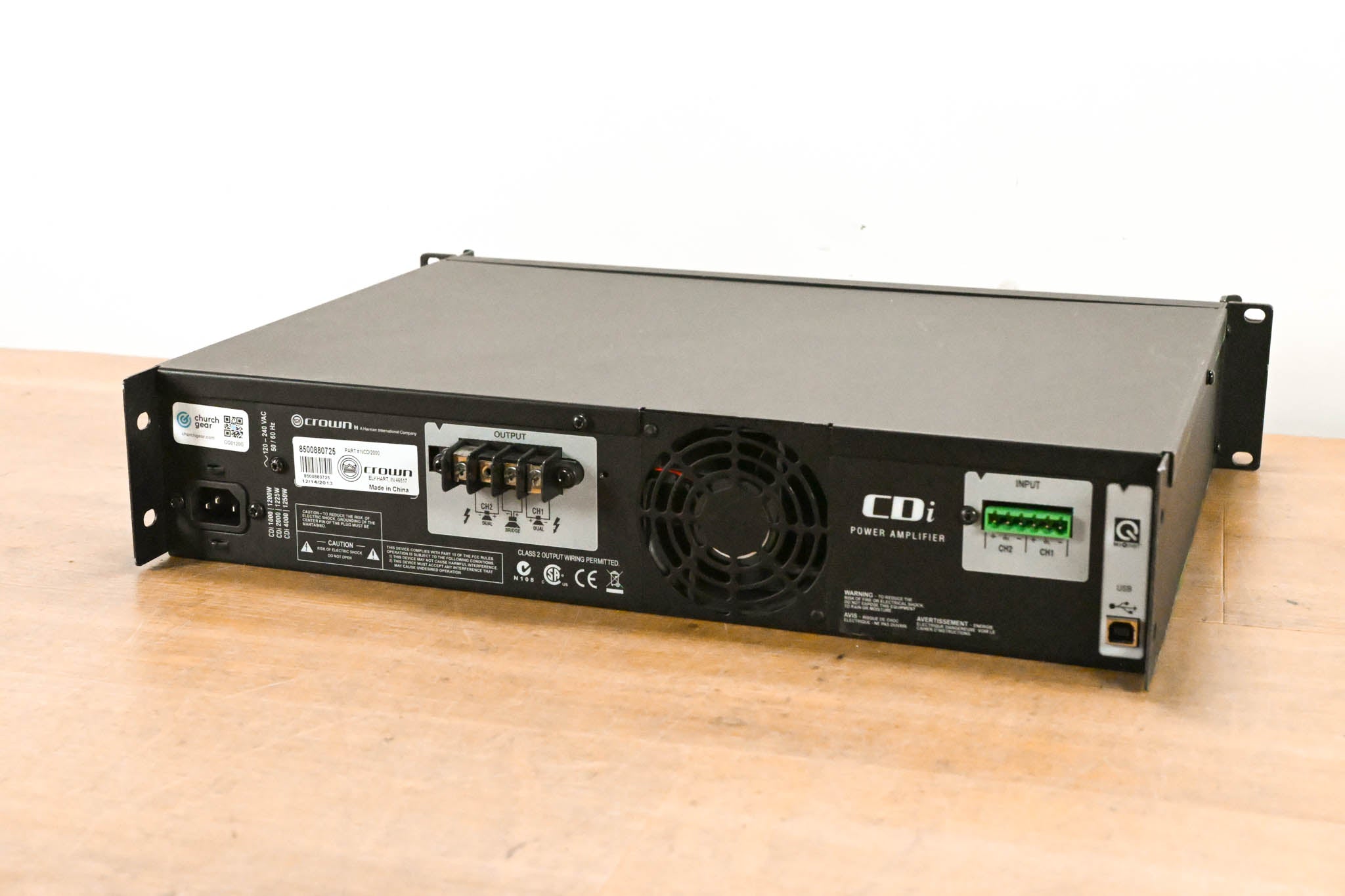 Crown CDi 2000 2-Channel 800W 70V Power Amplifier