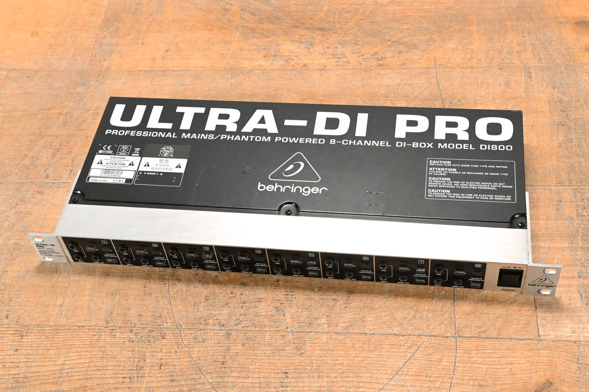 Behringer ULTRA-DI PRO DI800 8-Channel Active DI Box