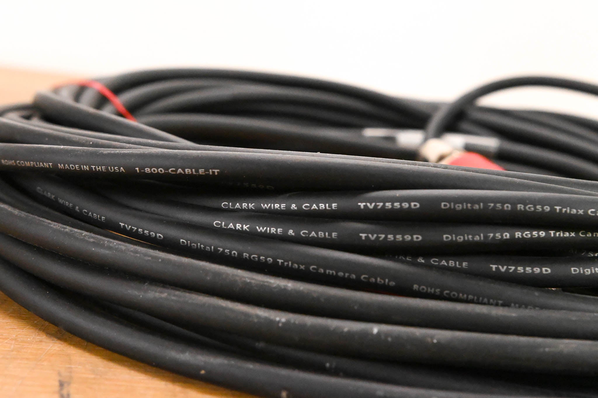 Clark Wire & Cable TV7559D RG59 Triax Broadcast Camera Cable - 75'