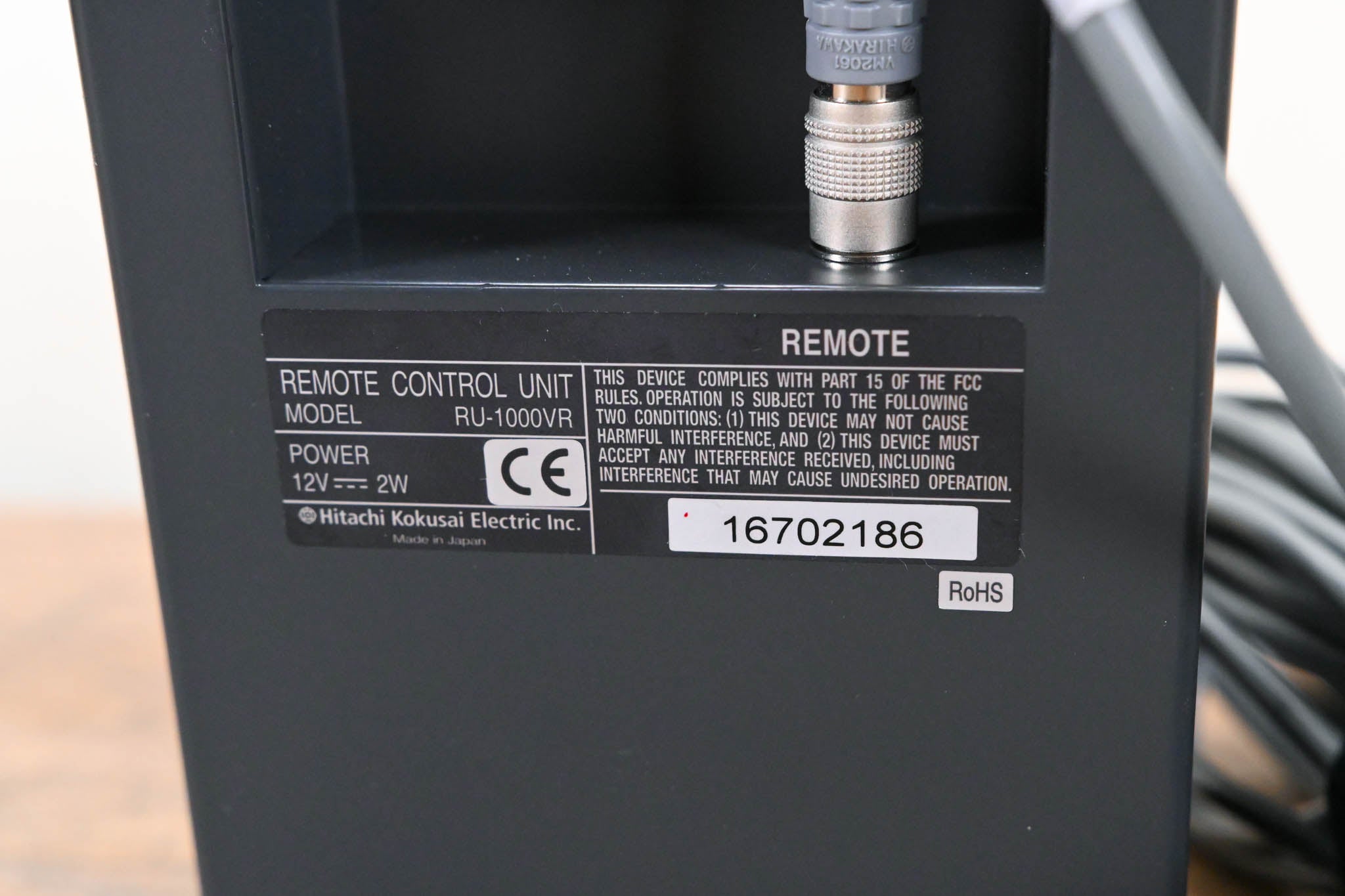 Hitachi RU-1000VR Remote Control Panel