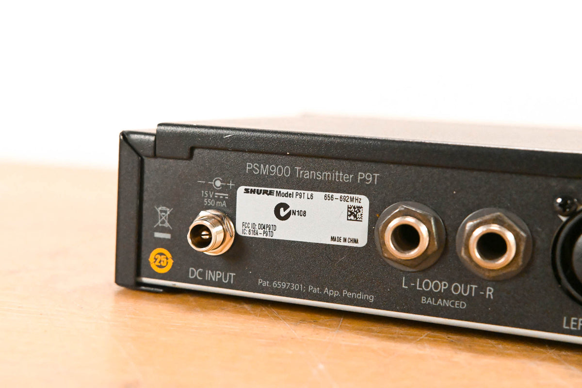Shure PSM 900 Wireless IEM System L6 Band: 656-692 MHz (NO POWER SUPPLY)