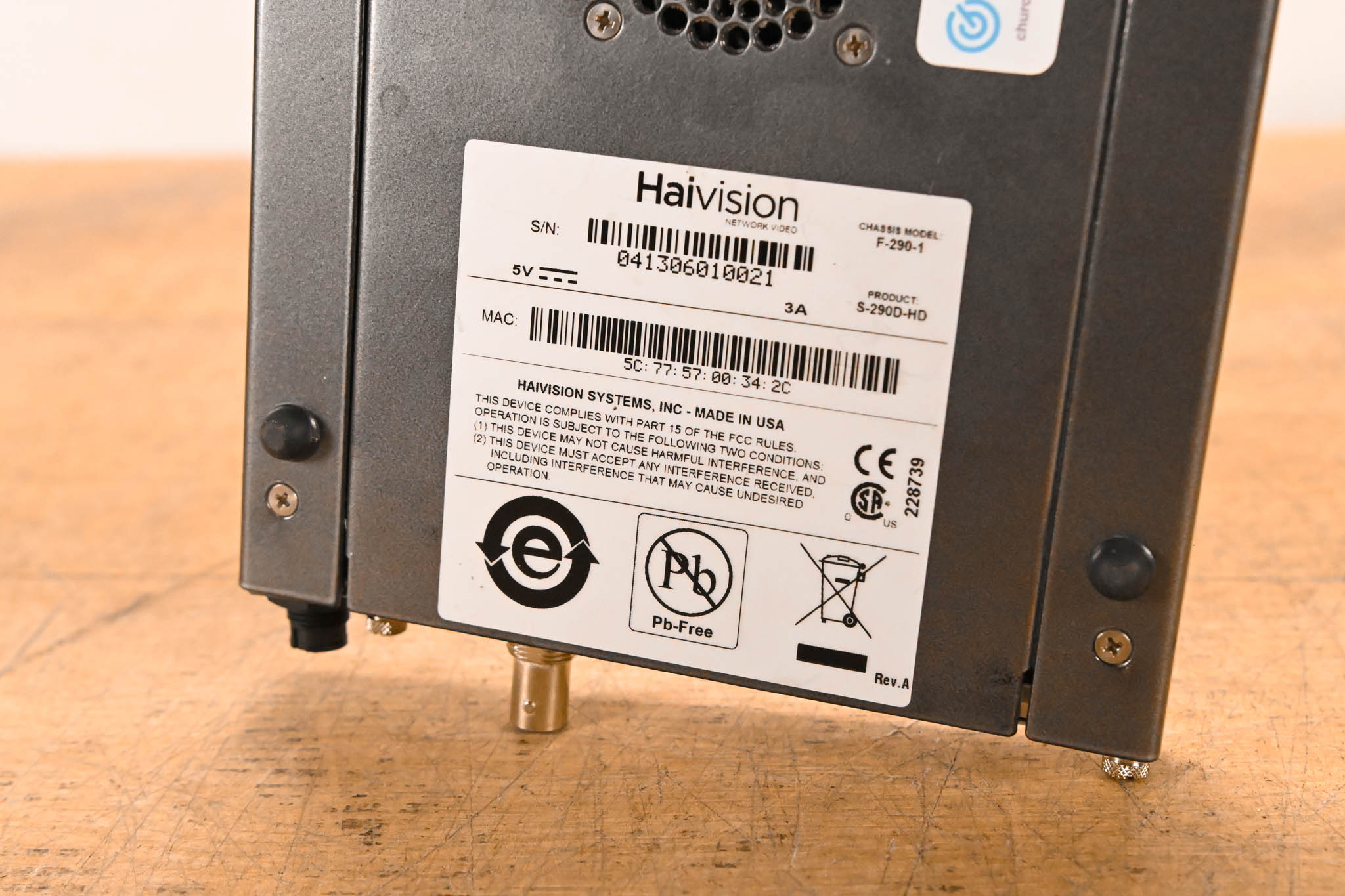 HaiVision S-290D-HD Makito Decoder Appliance (NO POWER SUPPLY)