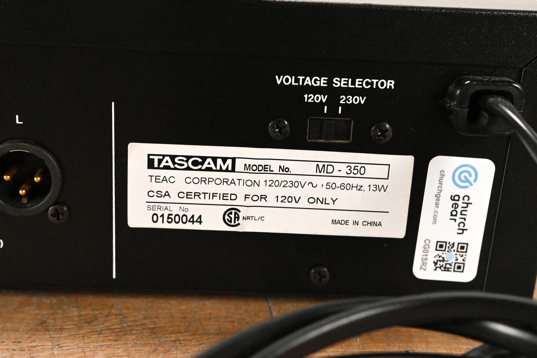 TASCAM MD-350 MiniDisc Recorder/Player