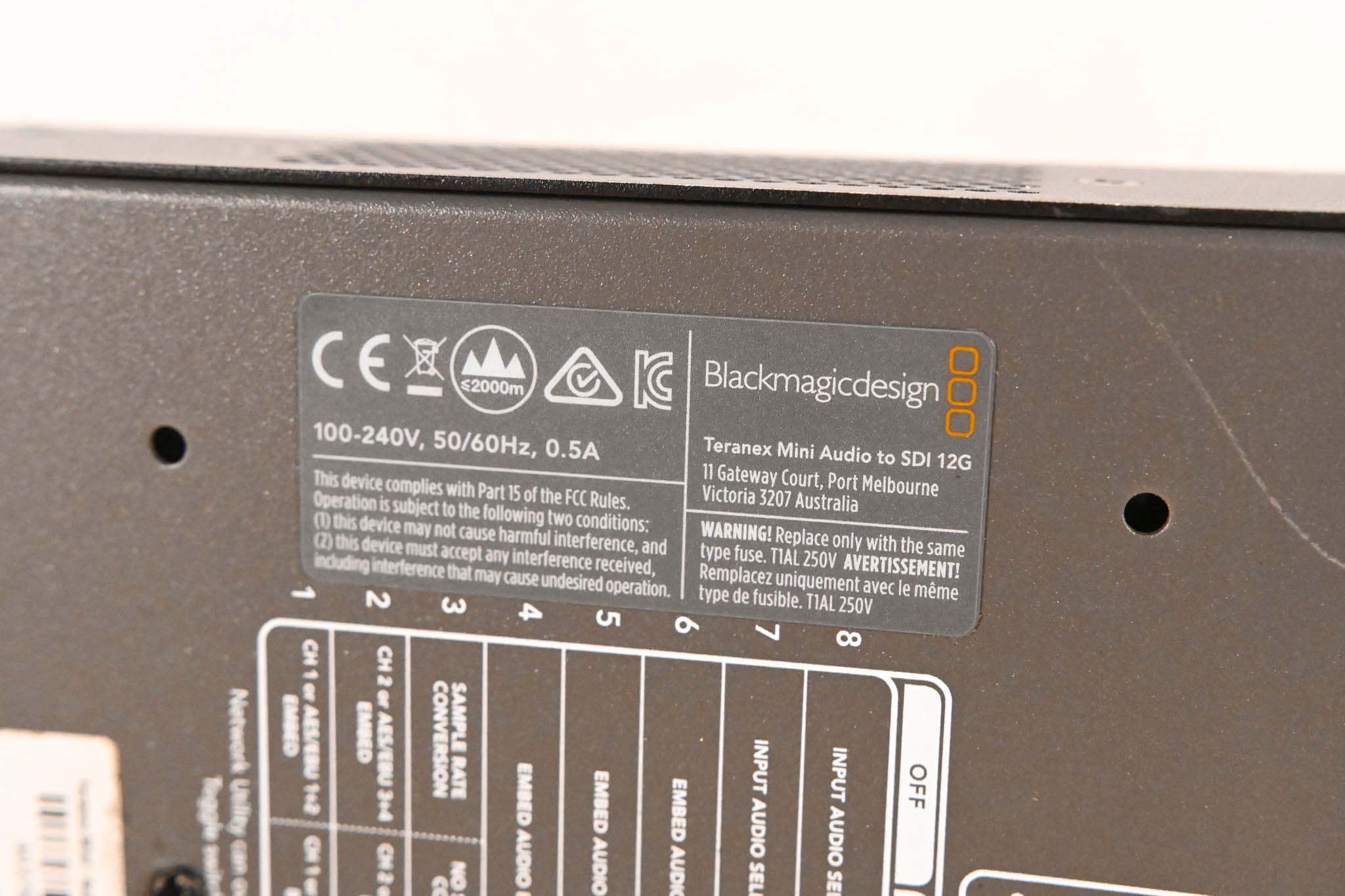 Blackmagic Design Teranex Mini Audio to SDI 12G w/ Smart Panel