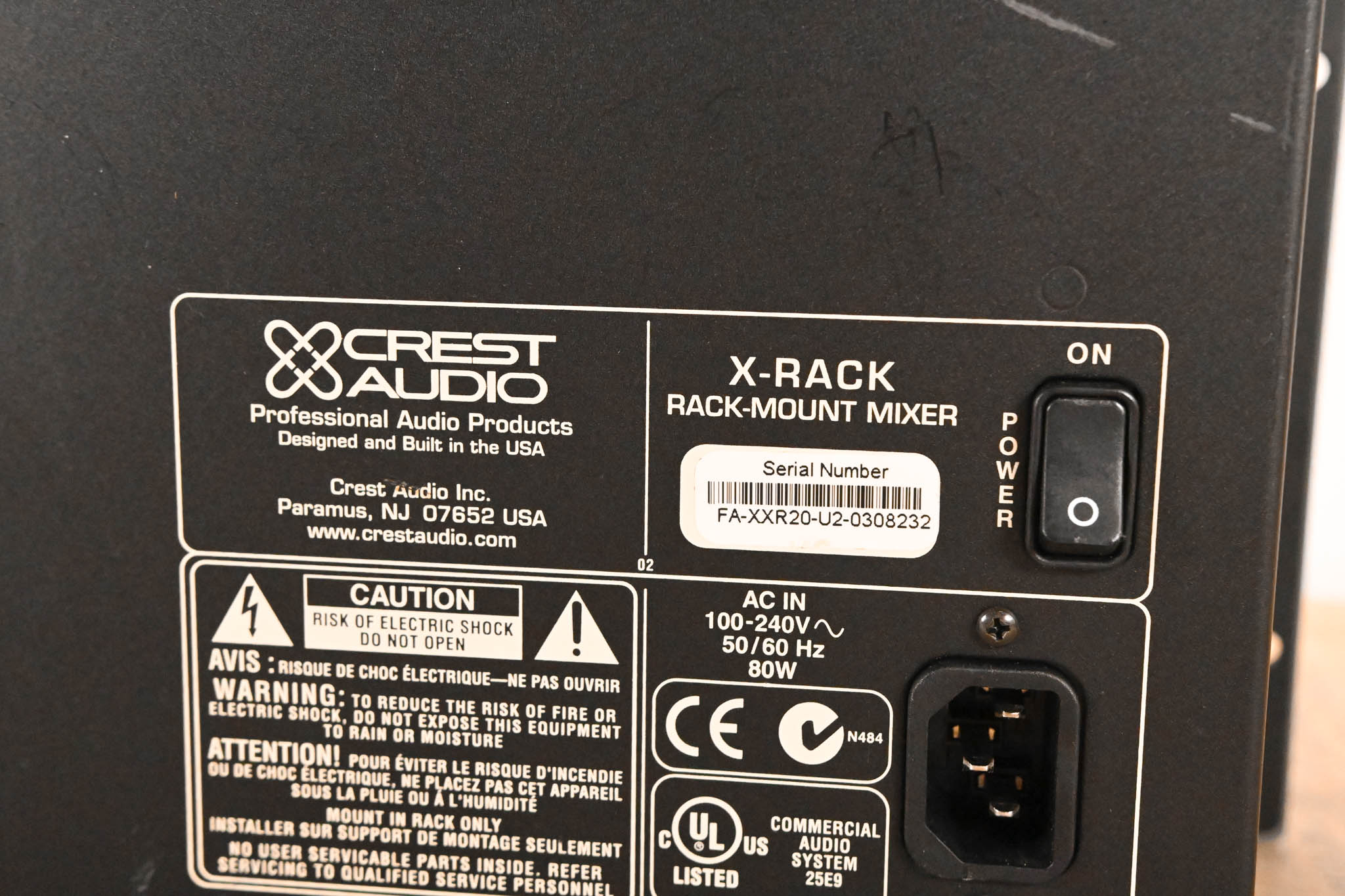 Crest Audio X20RM 12-Mix Monitor Console