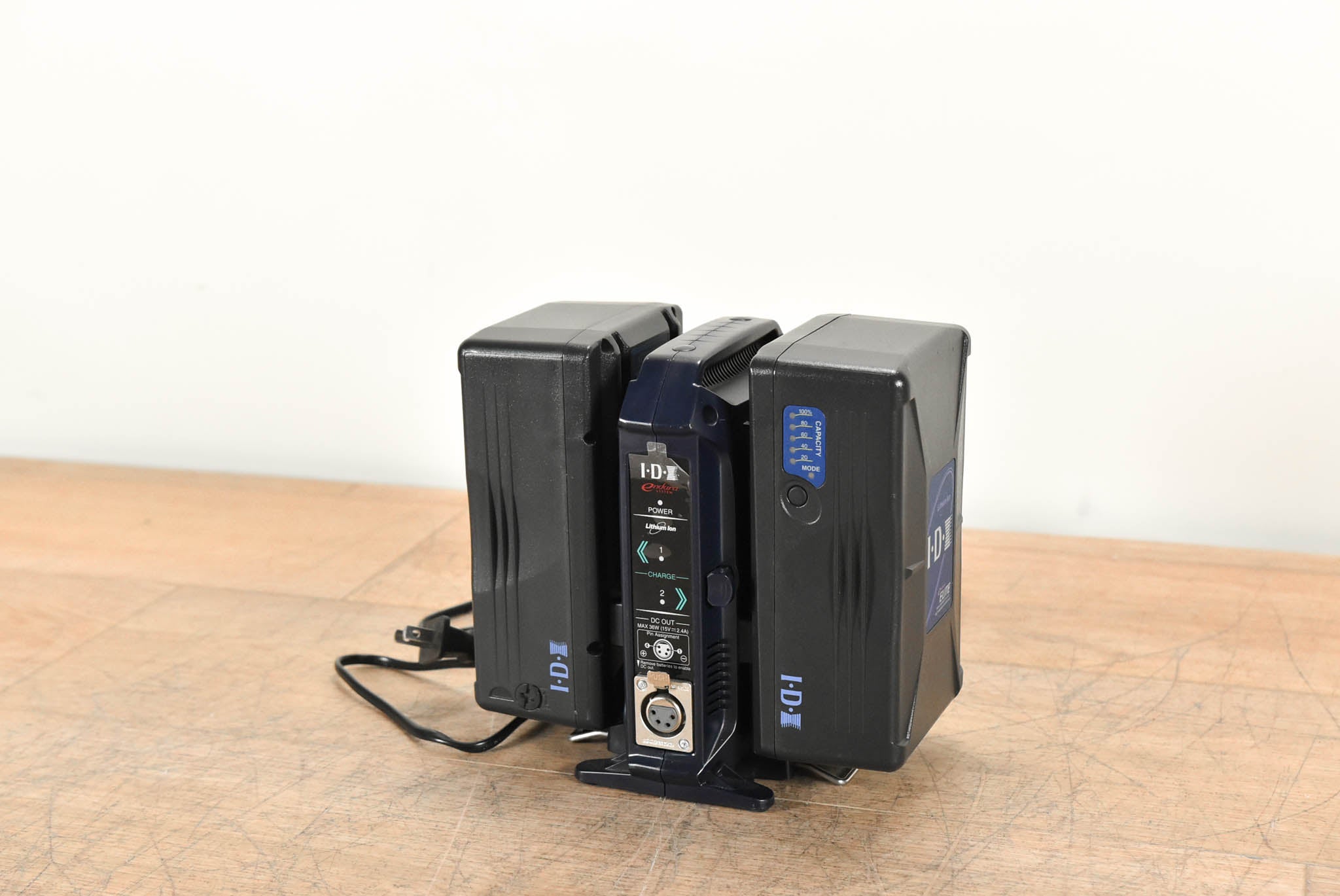 IDX System Technology VL-2X 2 Channel V-Mount Charger with two Batteries