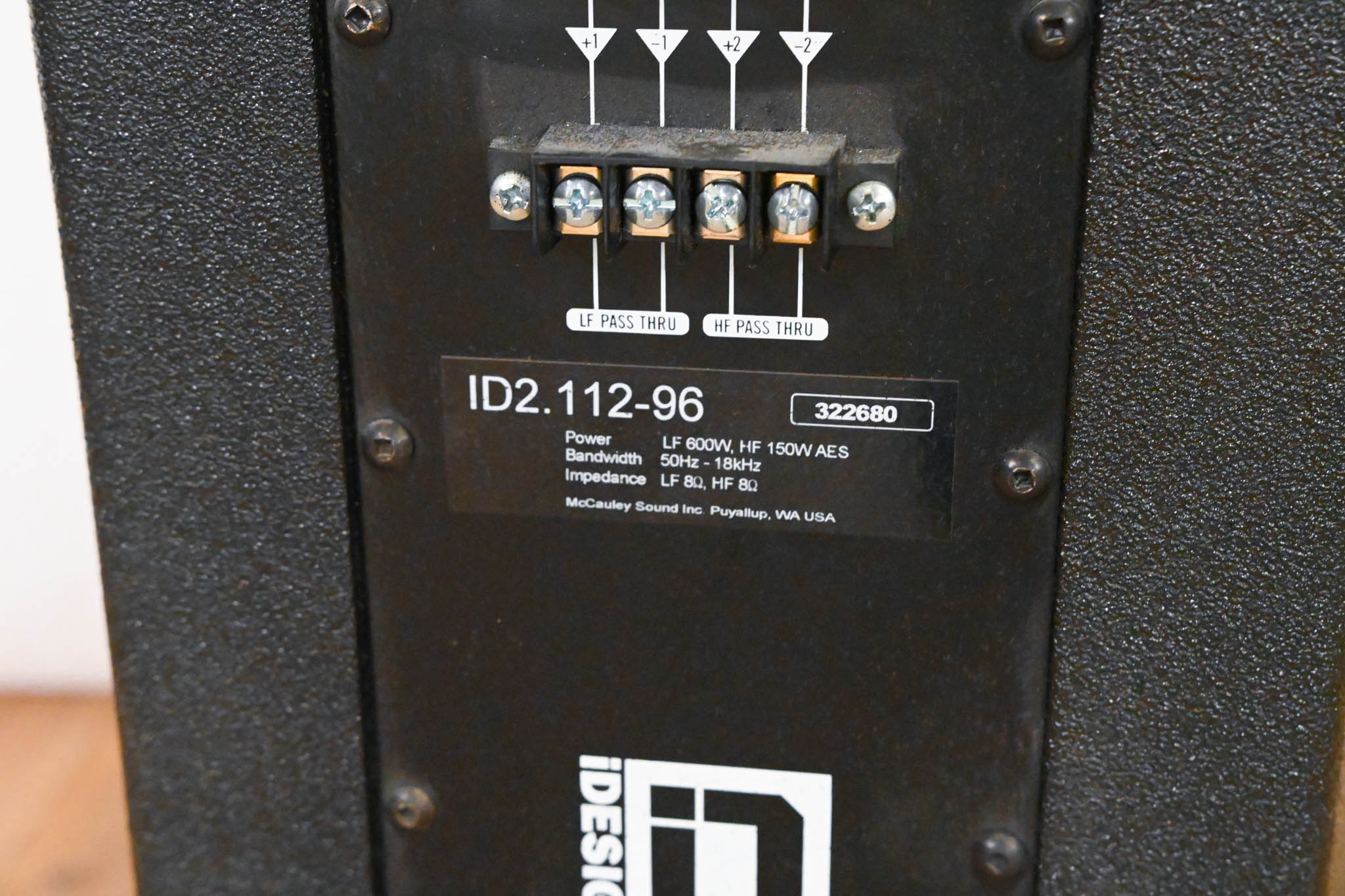 McCauley ID2.112-96 2-Way Full Range Passive Loudspeaker