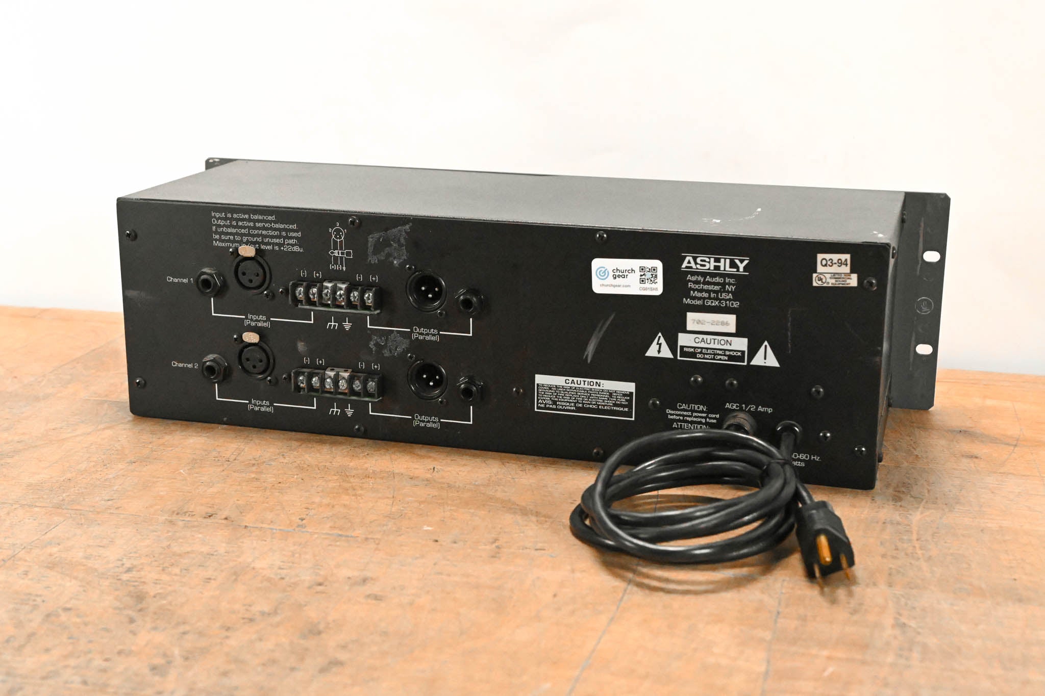 Ashly GQX-3102 2-Channel 31-Band Graphic Equalizer