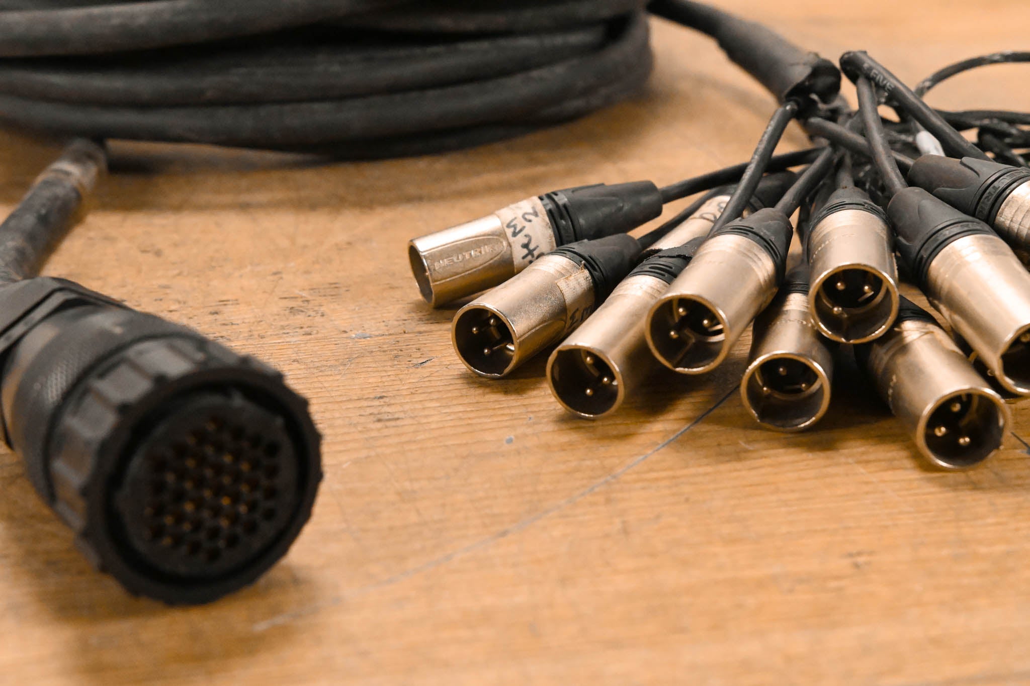 Unbranded 37-Pin CPC Female Connector to (12x)XLRM Cable - 75ft