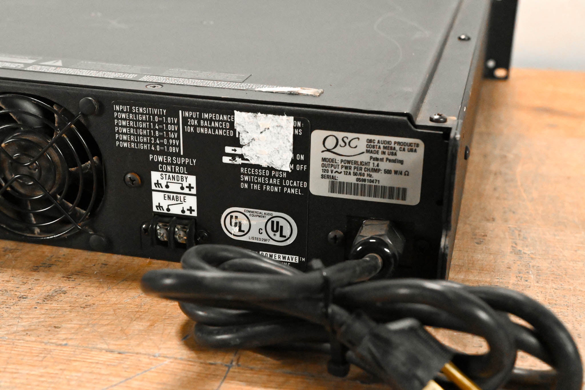 QSC PowerLight 1.4 2-Channel Power Amplifier