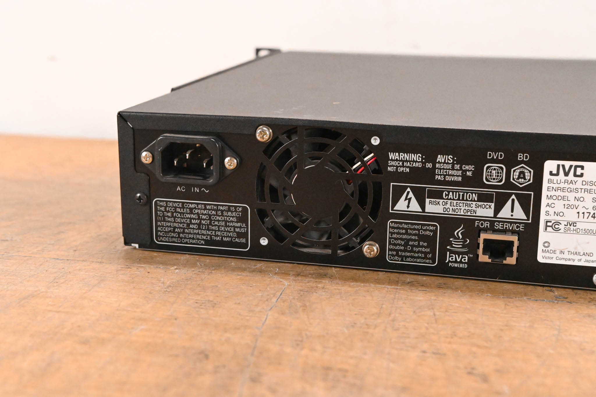 JVC SR-HD1500US Blu-Ray Disc & HDD Recorder