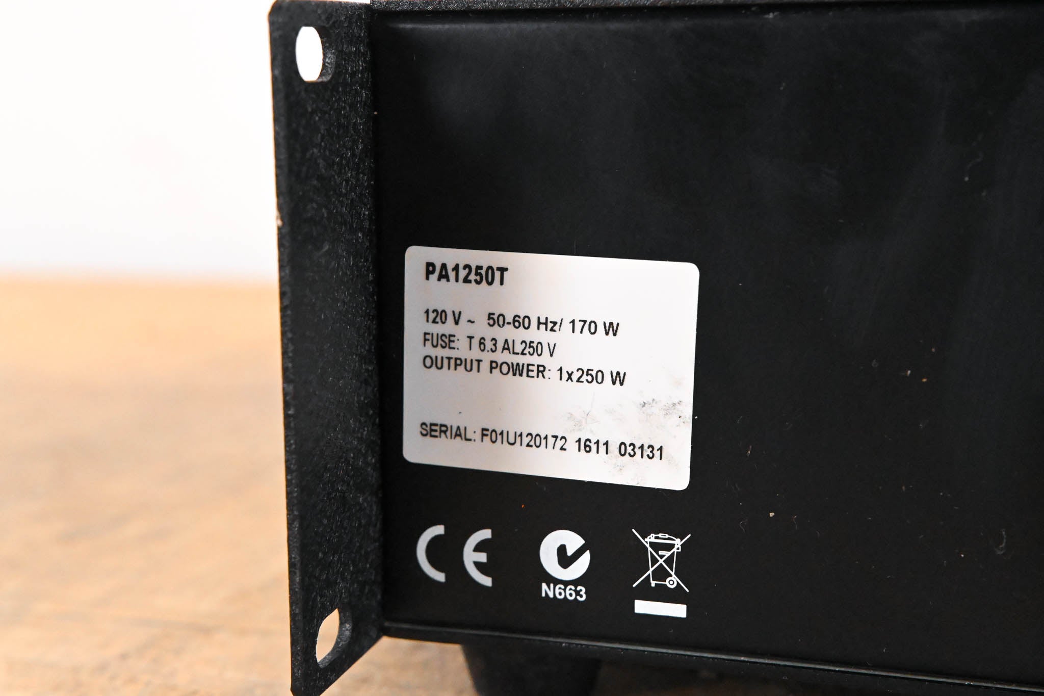 Electro-Voice (EV) PA1250T Single‑Channel 250W Power Amplifier