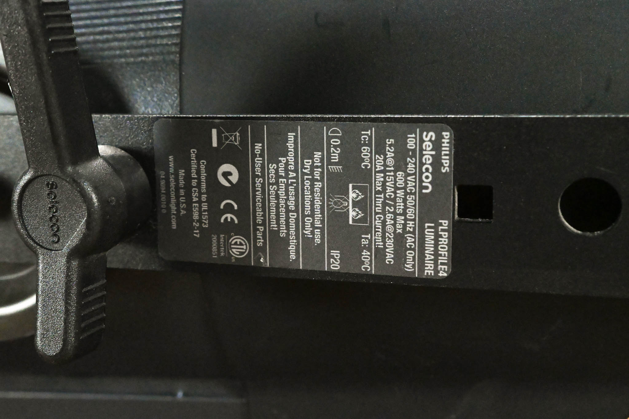 Philips Selecon PLPROFILE4 LED Luminaire w/ SPX 15-35 Degree Zoom Tube