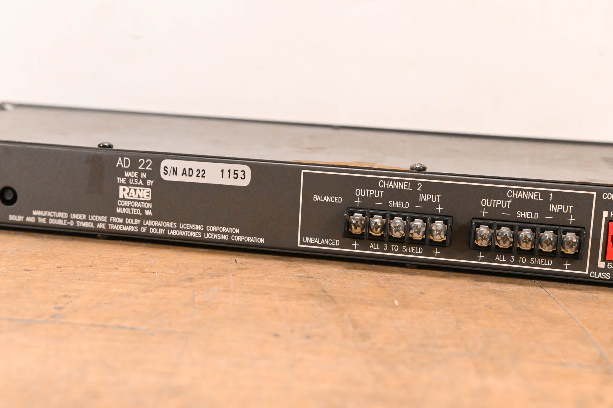 Rane AD 22 2-Channel Audio Delay Unit (NO POWER SUPPLY)