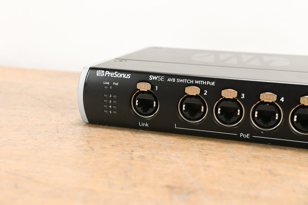 PreSonus SW5E 5-Port AVB Network Switch and Bridge w/ PoE