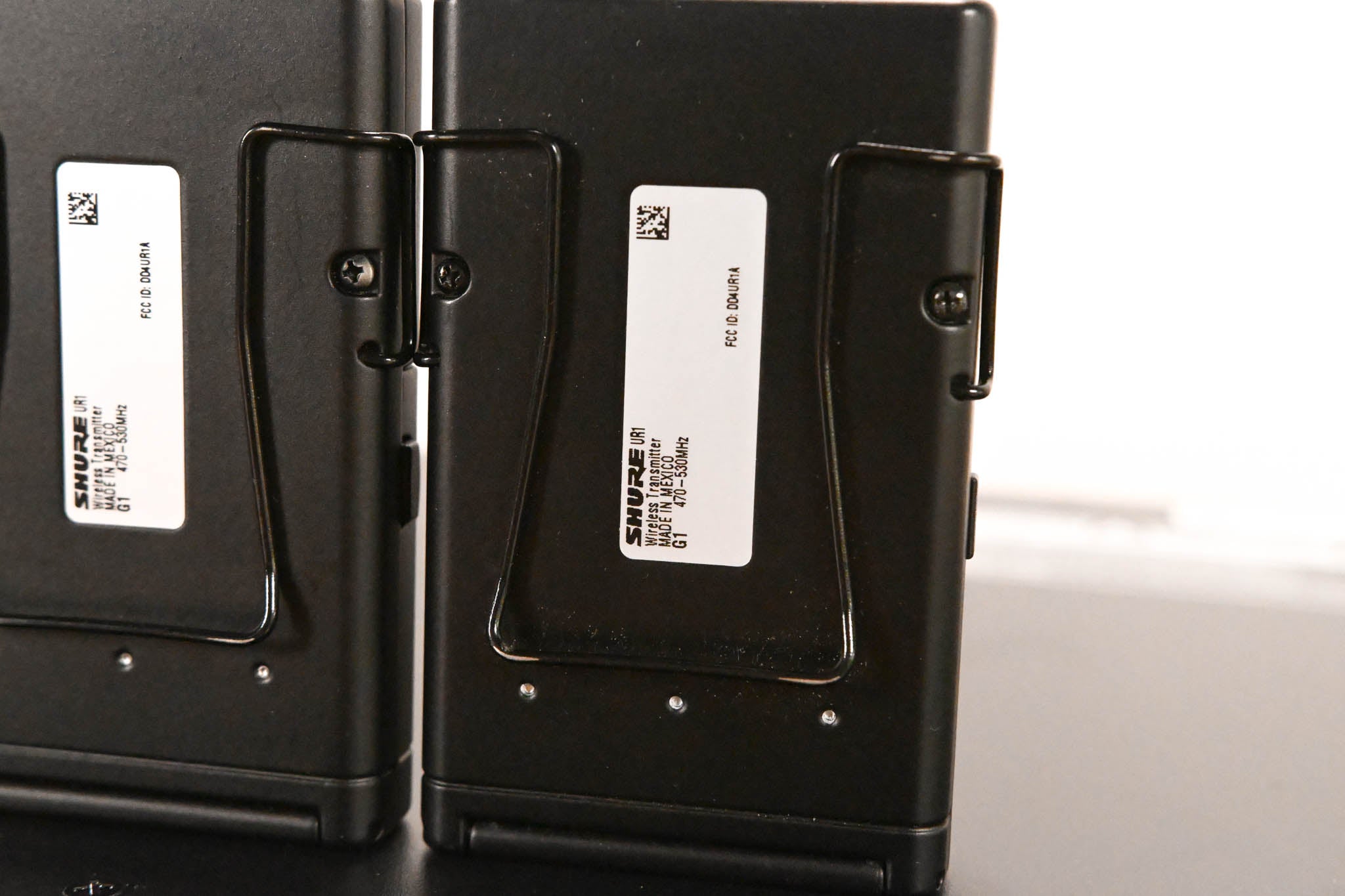Shure UR4D+ Dual Wireless Receiver with two UR1 Bodypacks - G1 Band