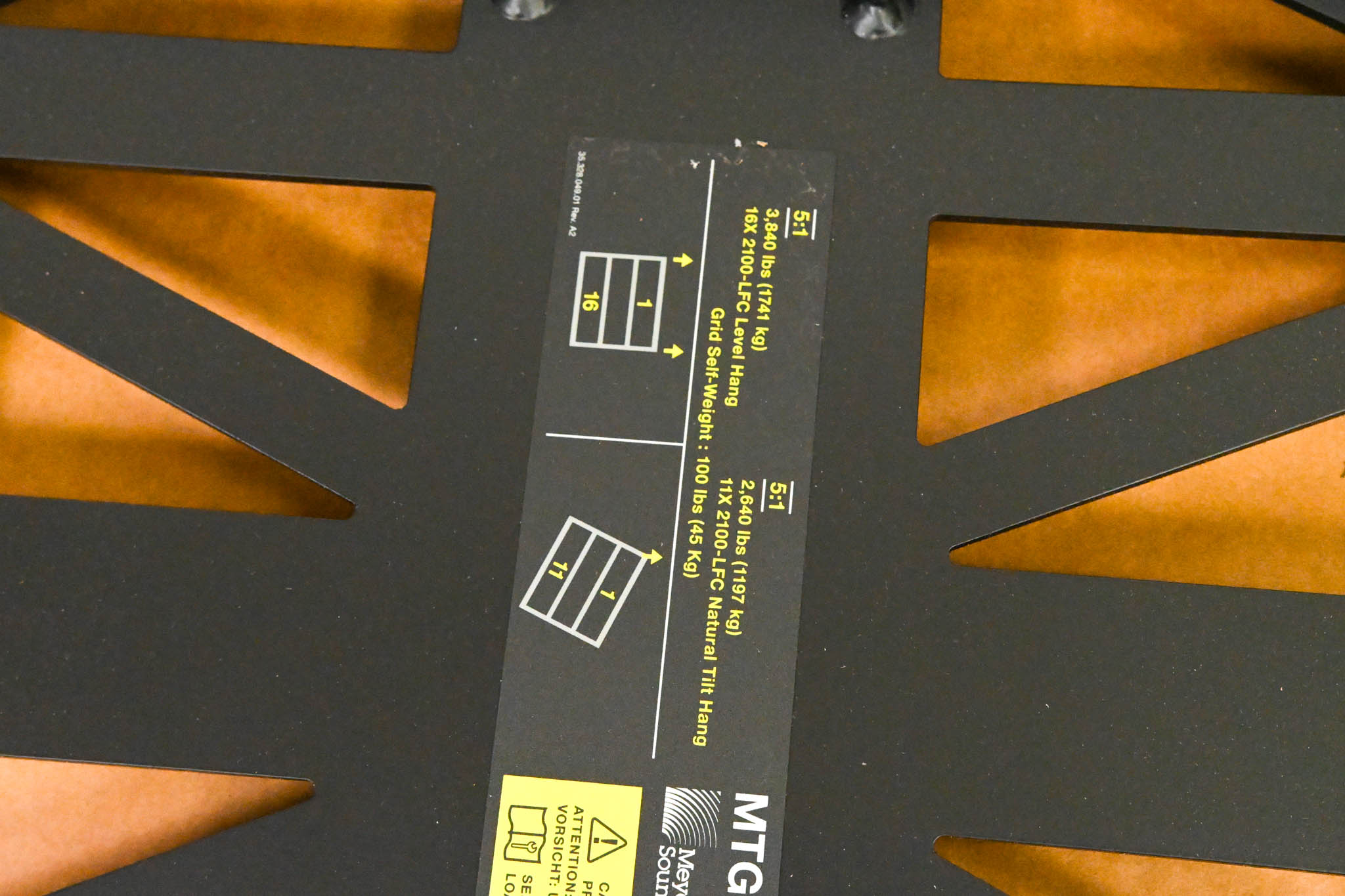 Meyer Sound MTG-2100-LFC Top Grid Flying Frame for 2100-LFC Subwoofer