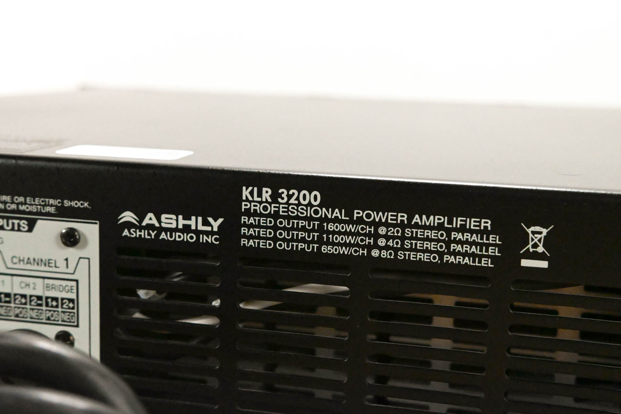 Ashly KLR-3200 Dual-Channel 1,600W Power Amplifier