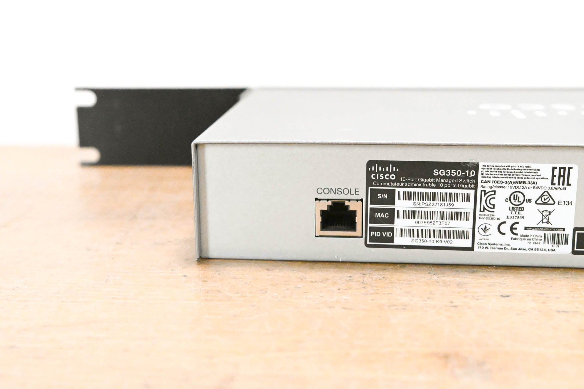Cisco SG350-10 10-Port Gigabit Managed Switch (NO POWER SUPPLY)