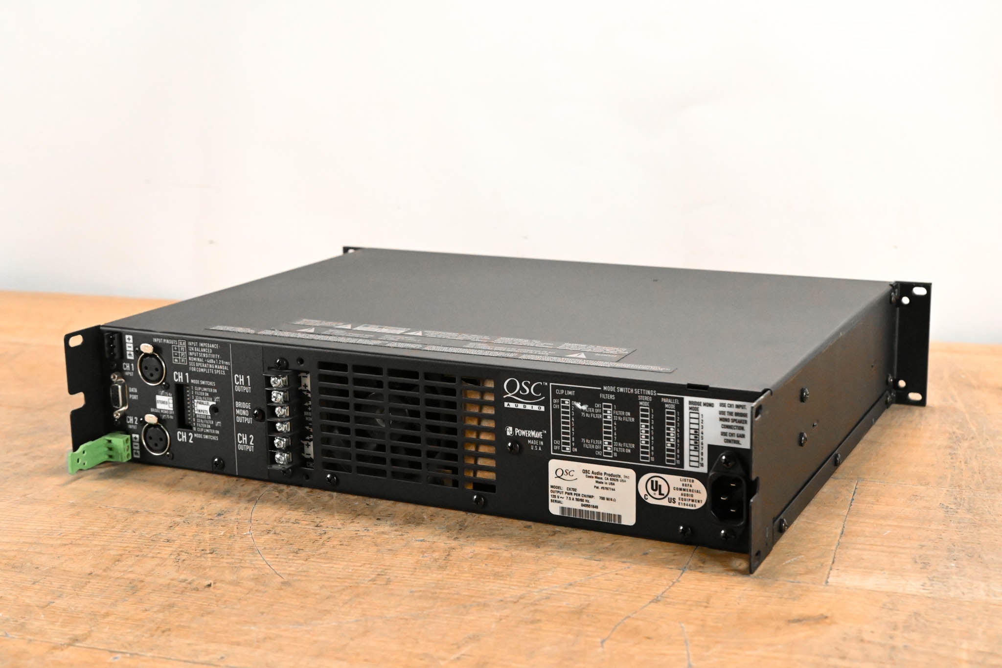QSC CX702 2-Channel 700W Power Amplifier