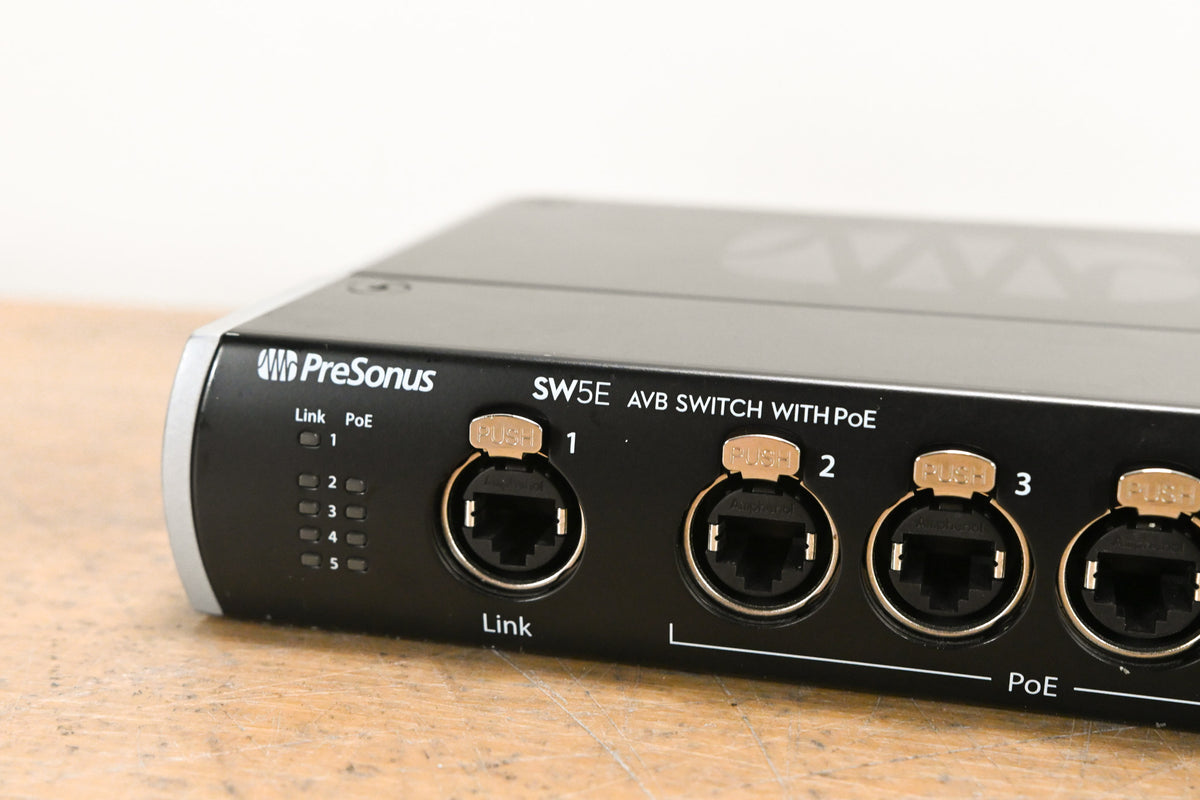 PreSonus SW5E 5-Port AVB Network Switch and Bridge w/ PoE