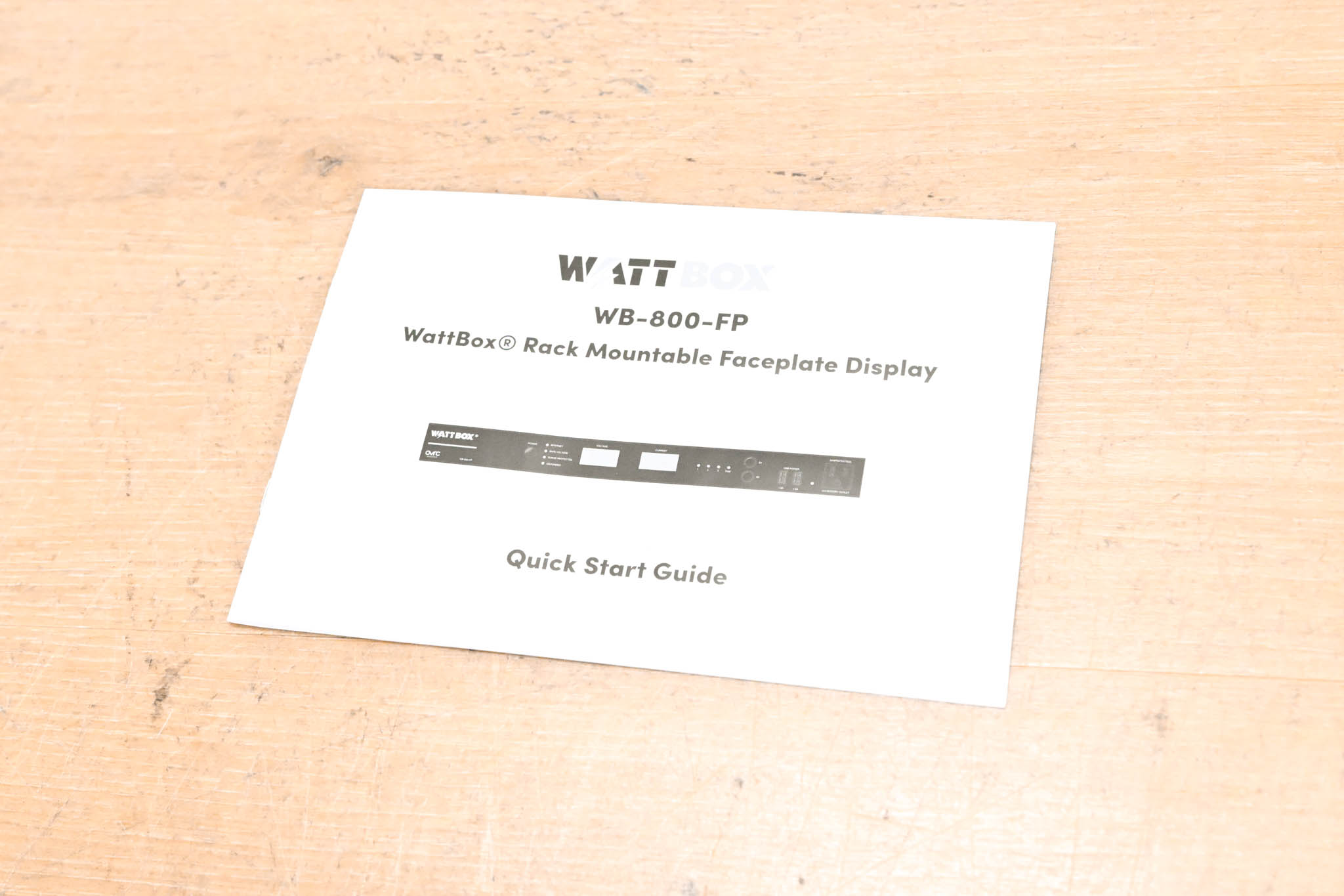 WattBox WB-800-FP Rack Mountable Faceplate Display