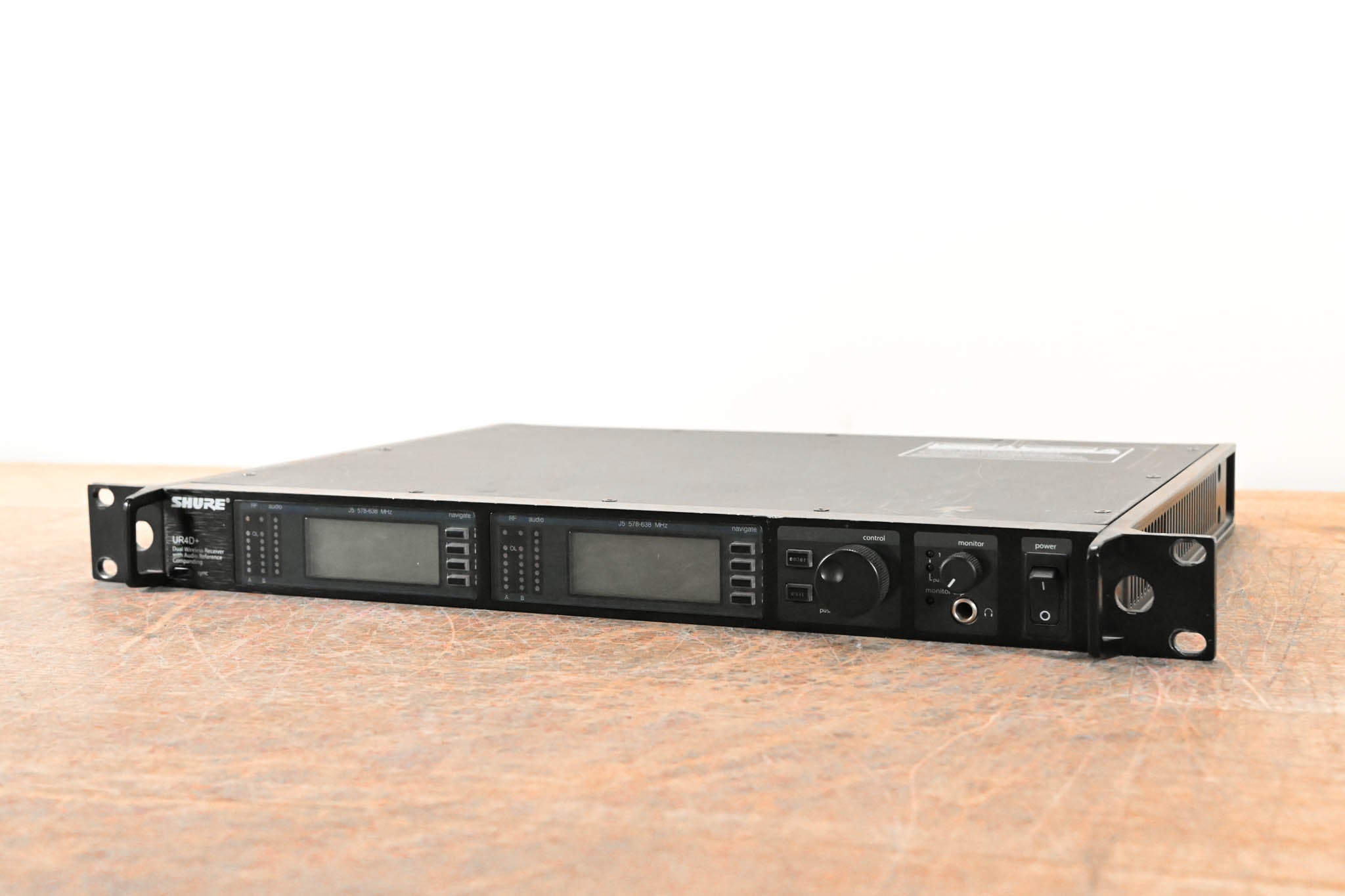 Shure UR4D+ Dual-Channel Wireless Receiver - J5 Band: 578-638 MHz