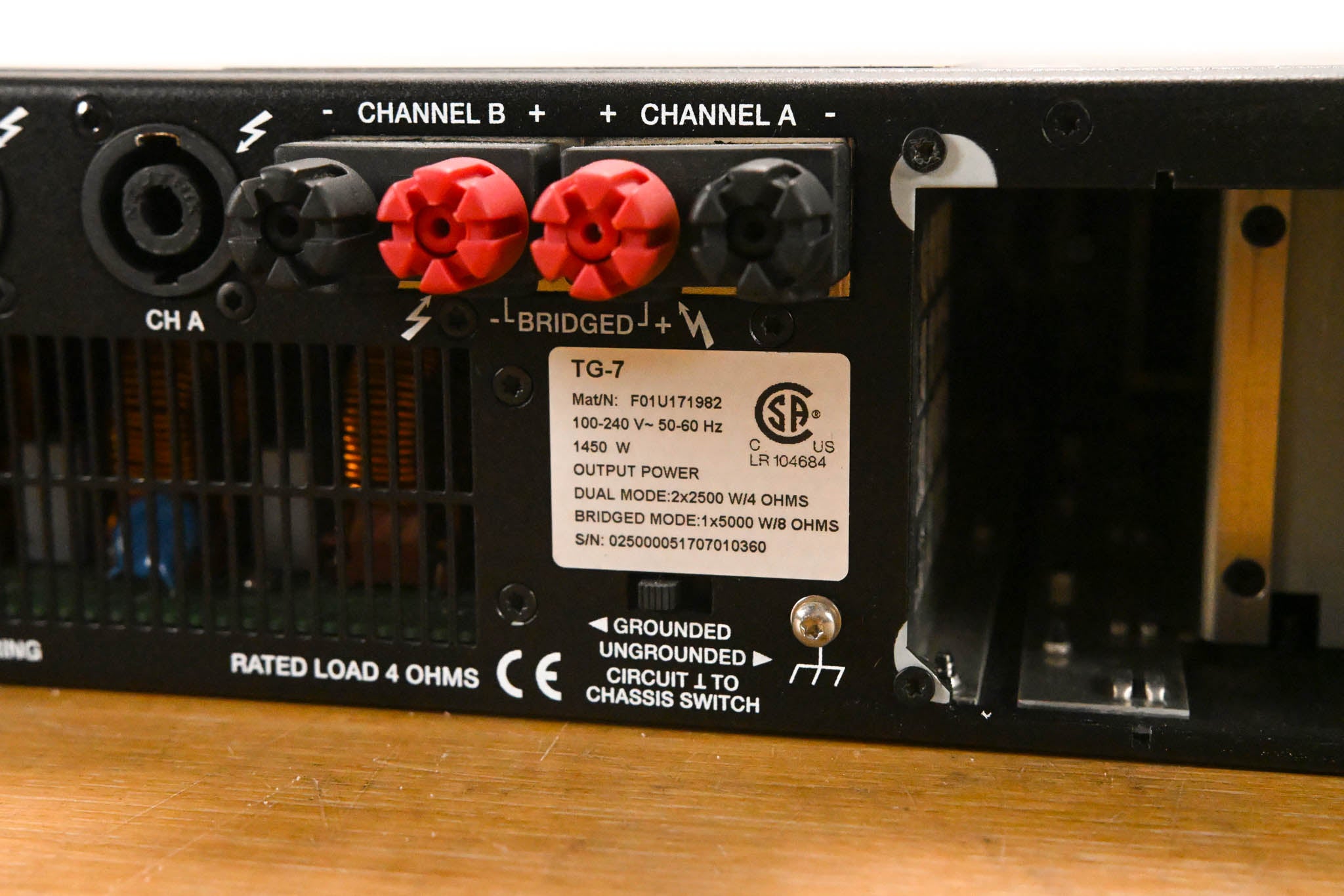 Electro-Voice (EV) TG-7 Tour-Grade Stereo Power Amplifier