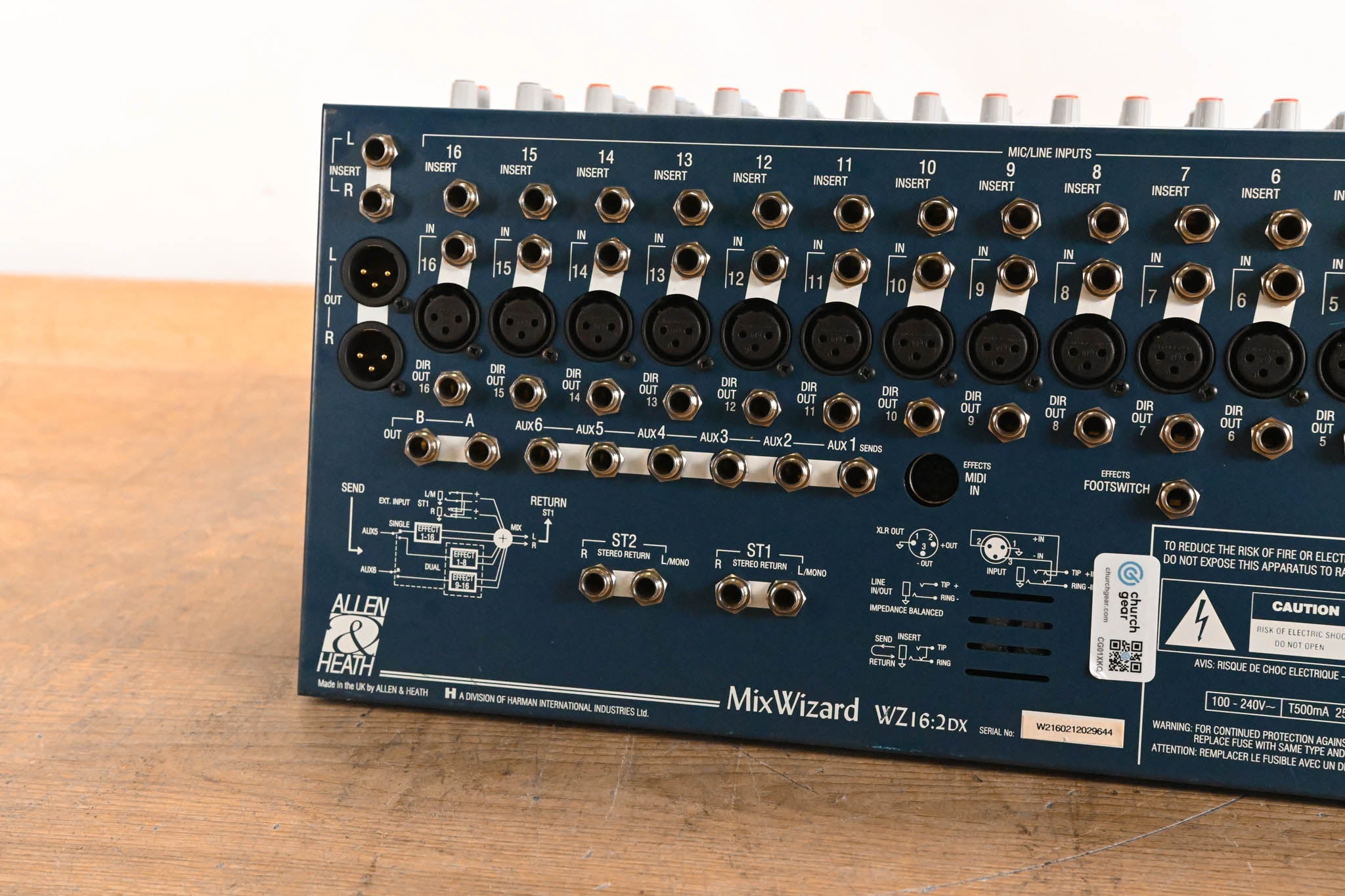 Allen & Heath MixWizard WZ16:2DX 16-Channel Audio Mixer CG01XKQ