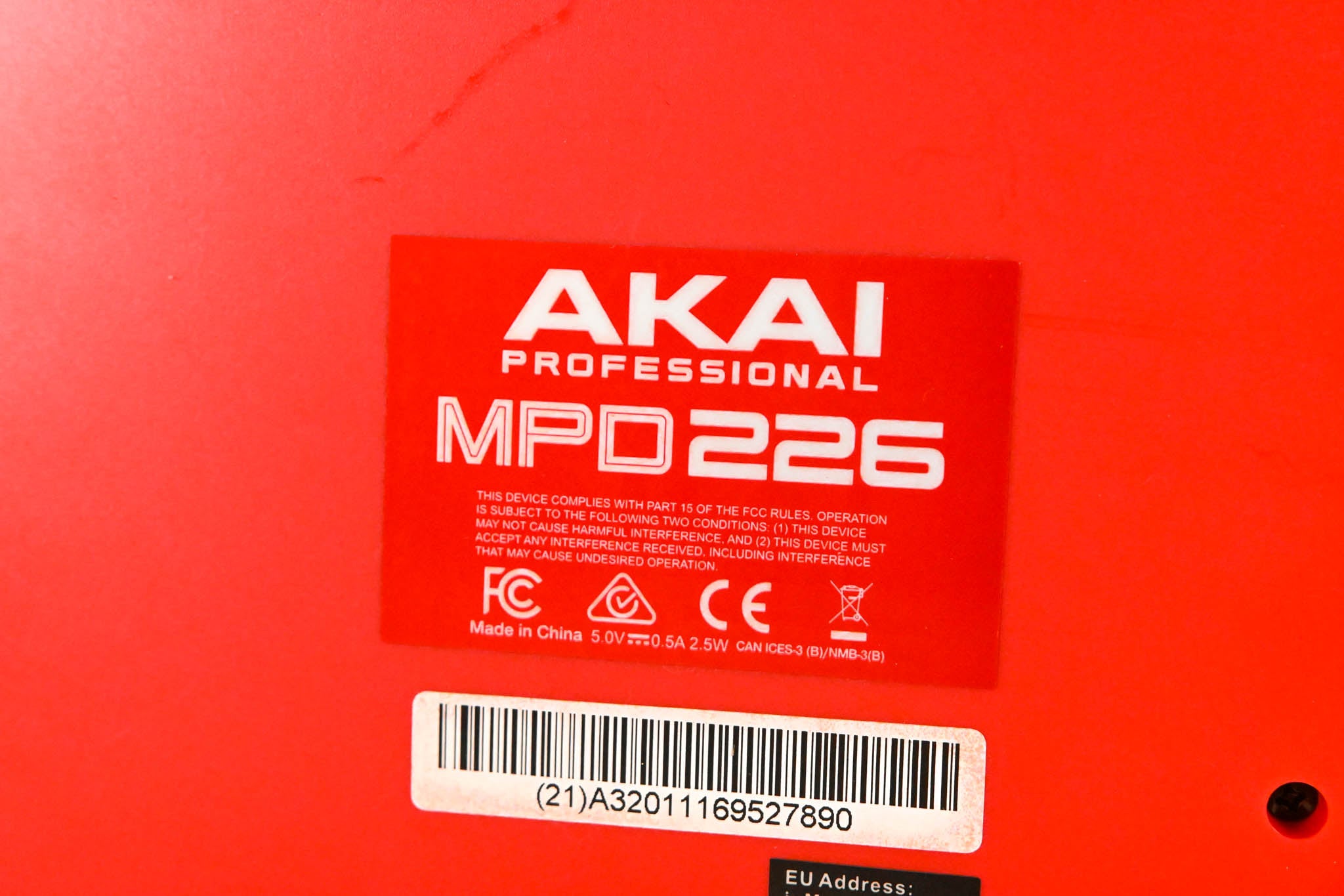 Akai MPD226 Midi Pad Controller (NO POWER SUPPLY)