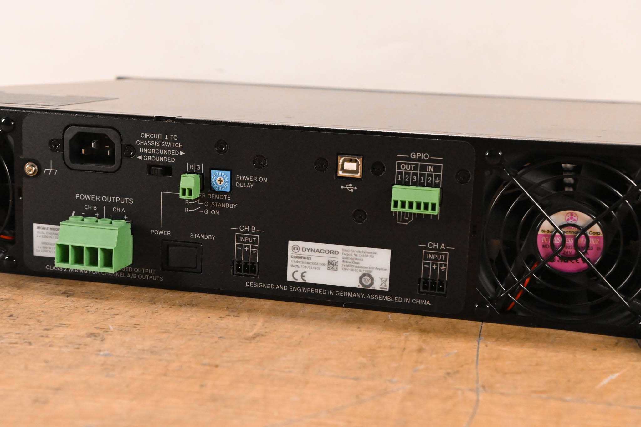 Dynacord C1800FDi 2-Channel 950W Power Amplifier with DSP