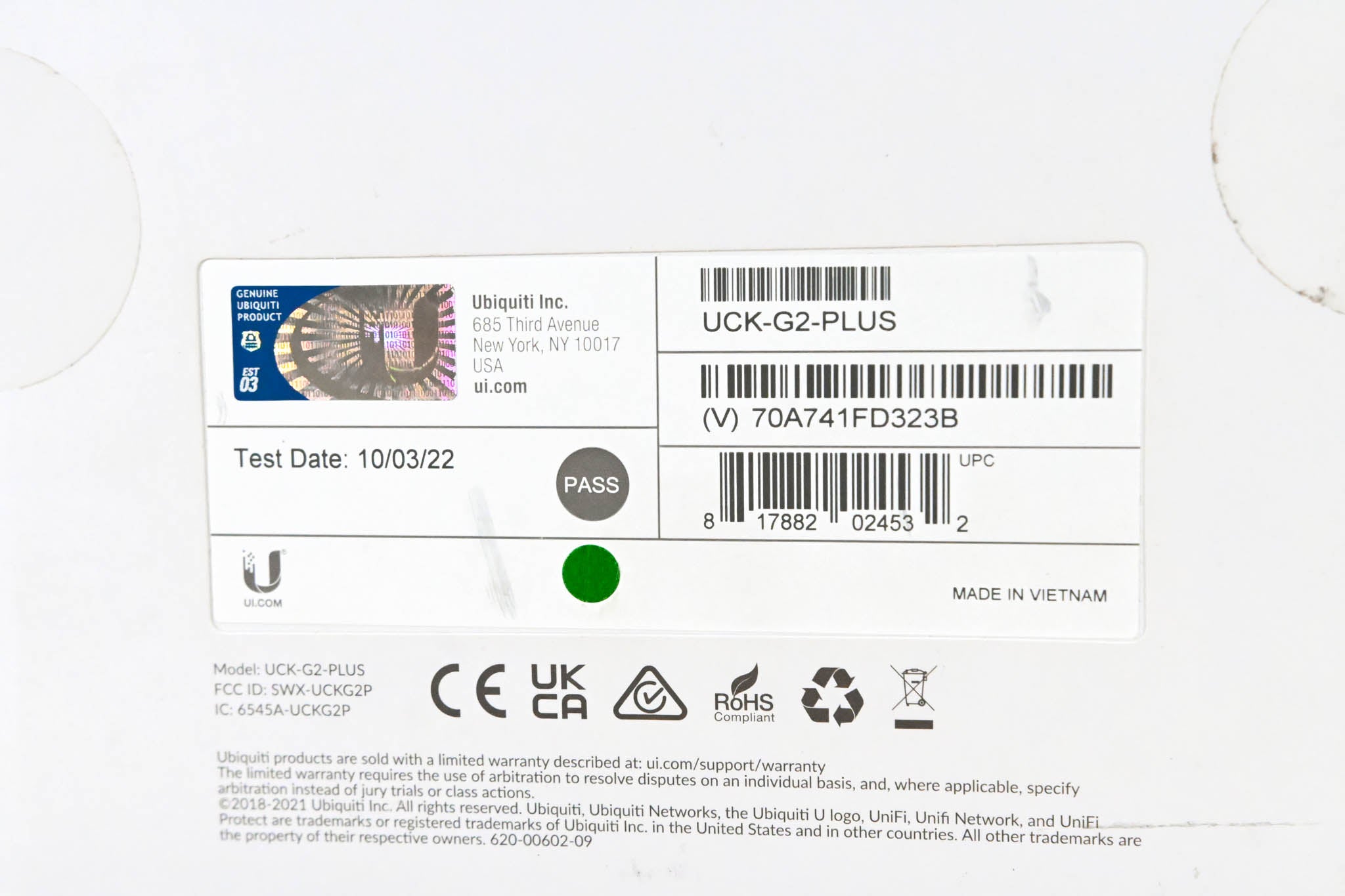 Ubiquiti UniFi UCK-G2-PLUS Cloud Key Gen2 Plus Controller