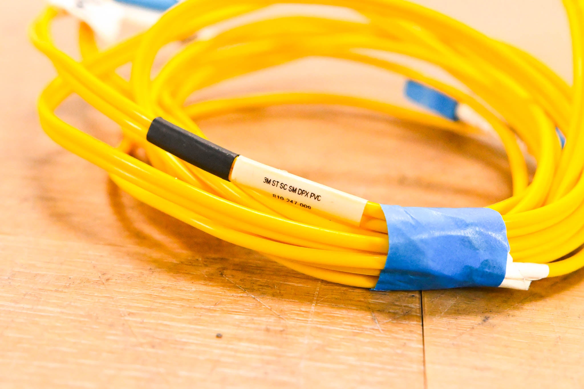 Unbranded SC-ST Duplex Single Mode Fiber Optic Patch Cable - 10'