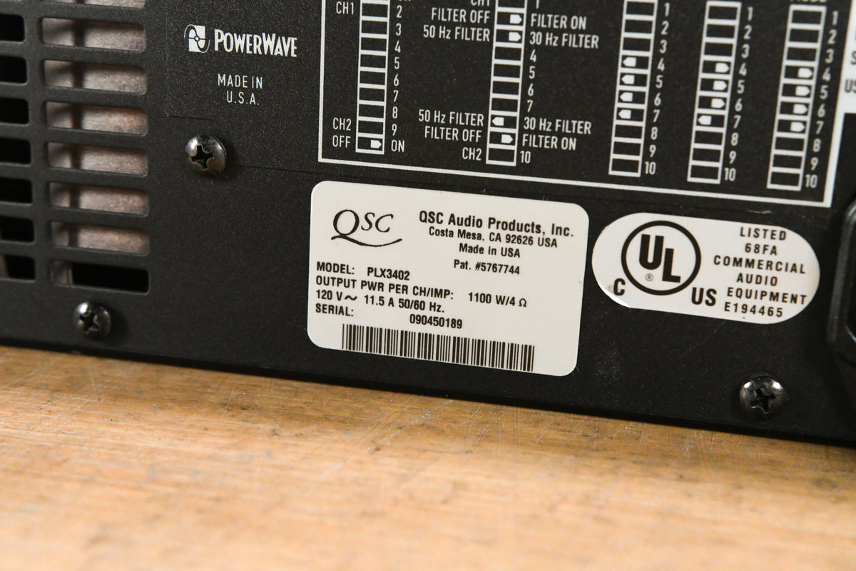 QSC PLX3402 2-Channel Power Amplifier