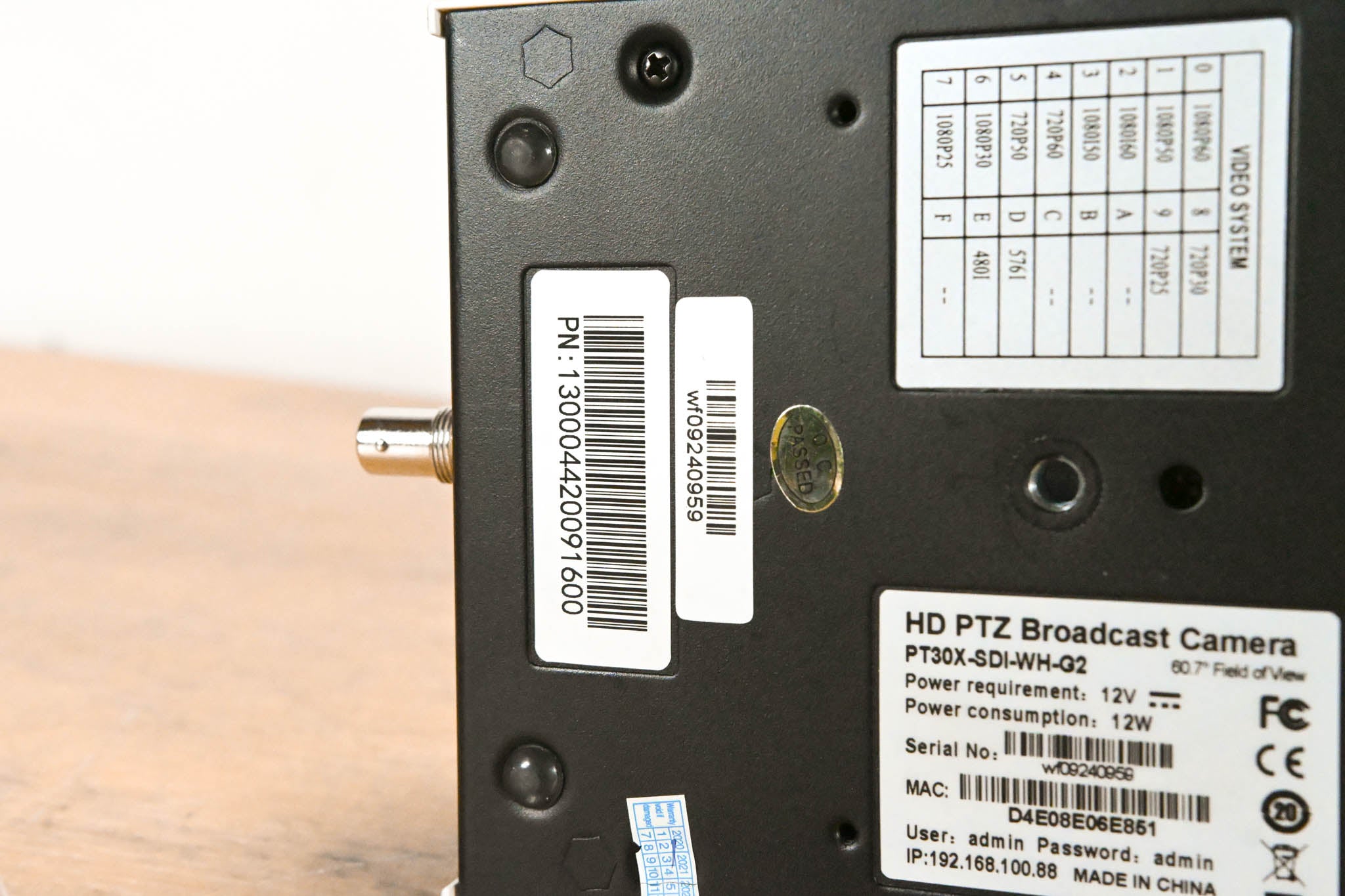 PTZOptics PT30X-SDI-WH-G2 30X-SDI Gen 2 PTZ Camera (NO POWER SUPPLY)