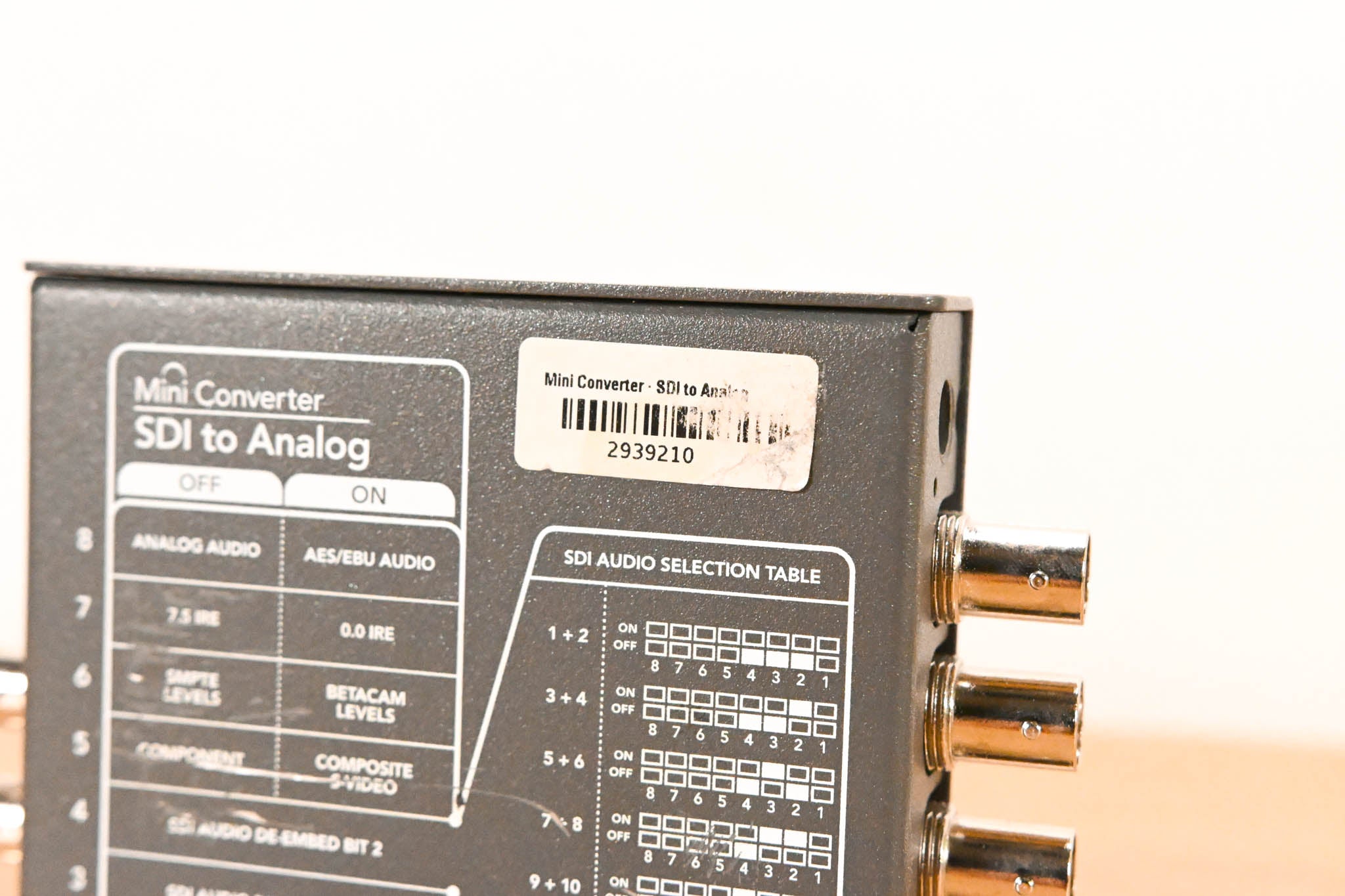 Blackmagic Design Mini Converter SDI to Analog (NO POWER SUPPLY)